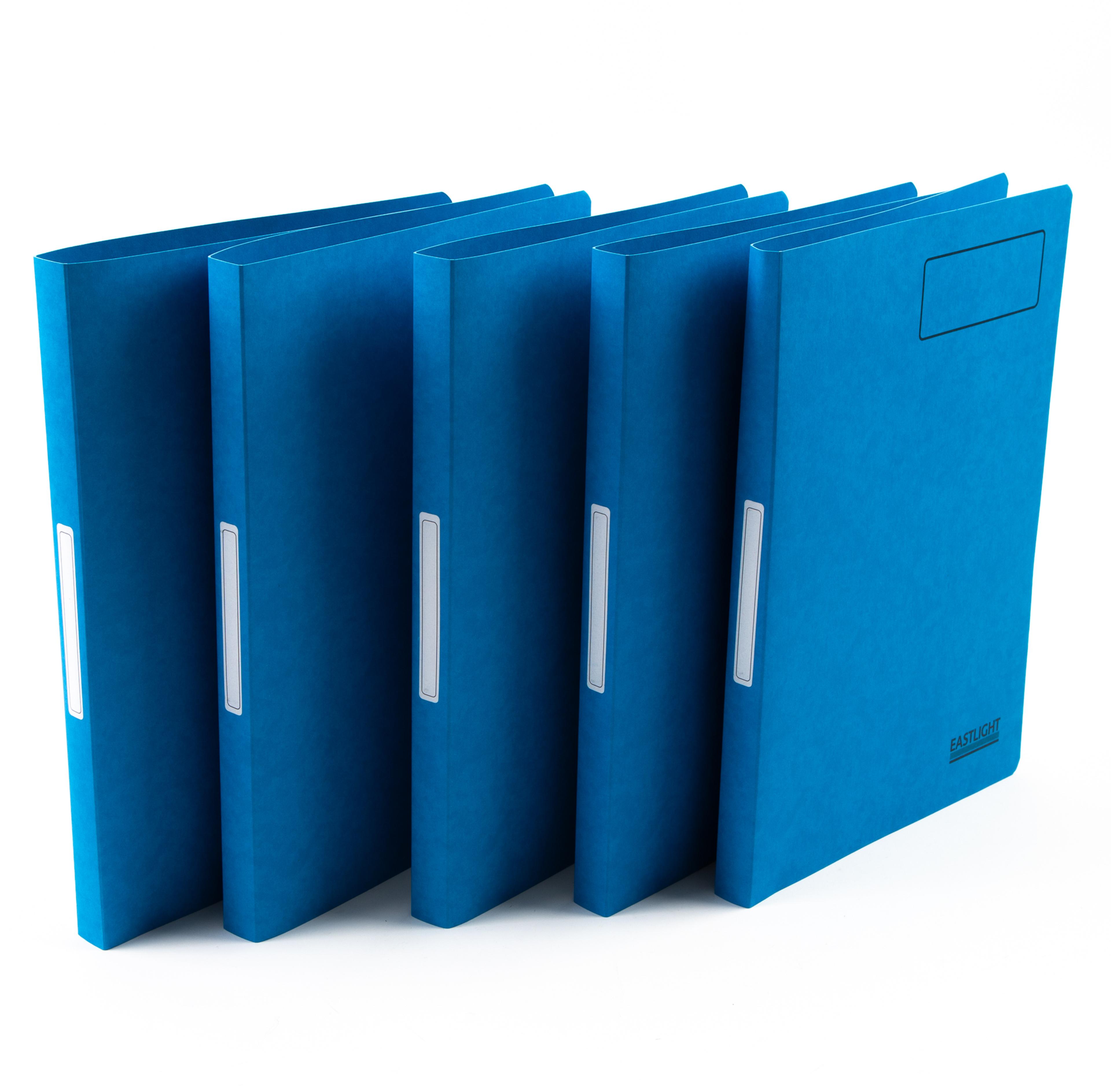 EASTLIGHT Two Ring Heavyweight Ring Binders - A4 - Blue - Pack of 10