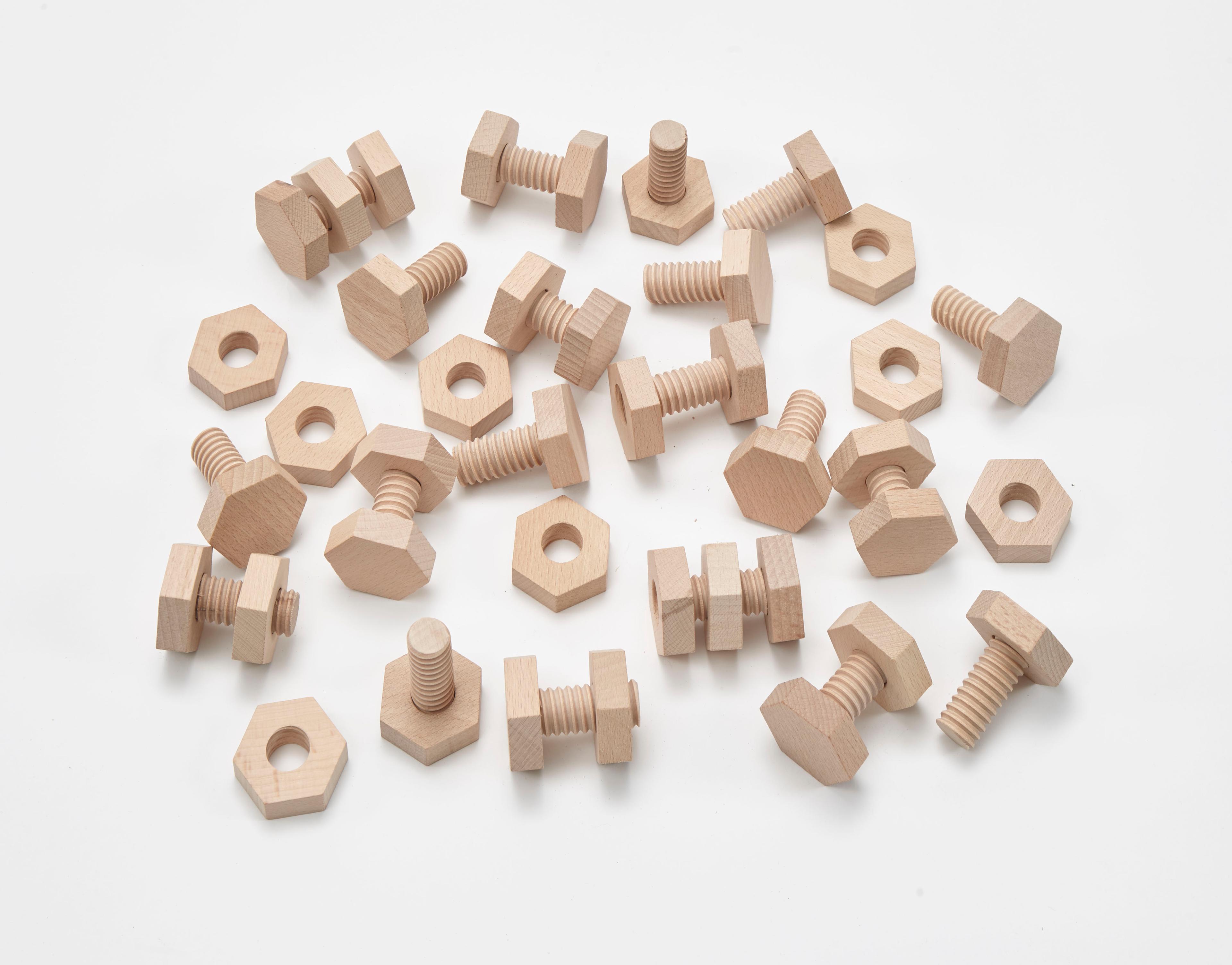 Wooden Nuts and Bolts from Hope Education