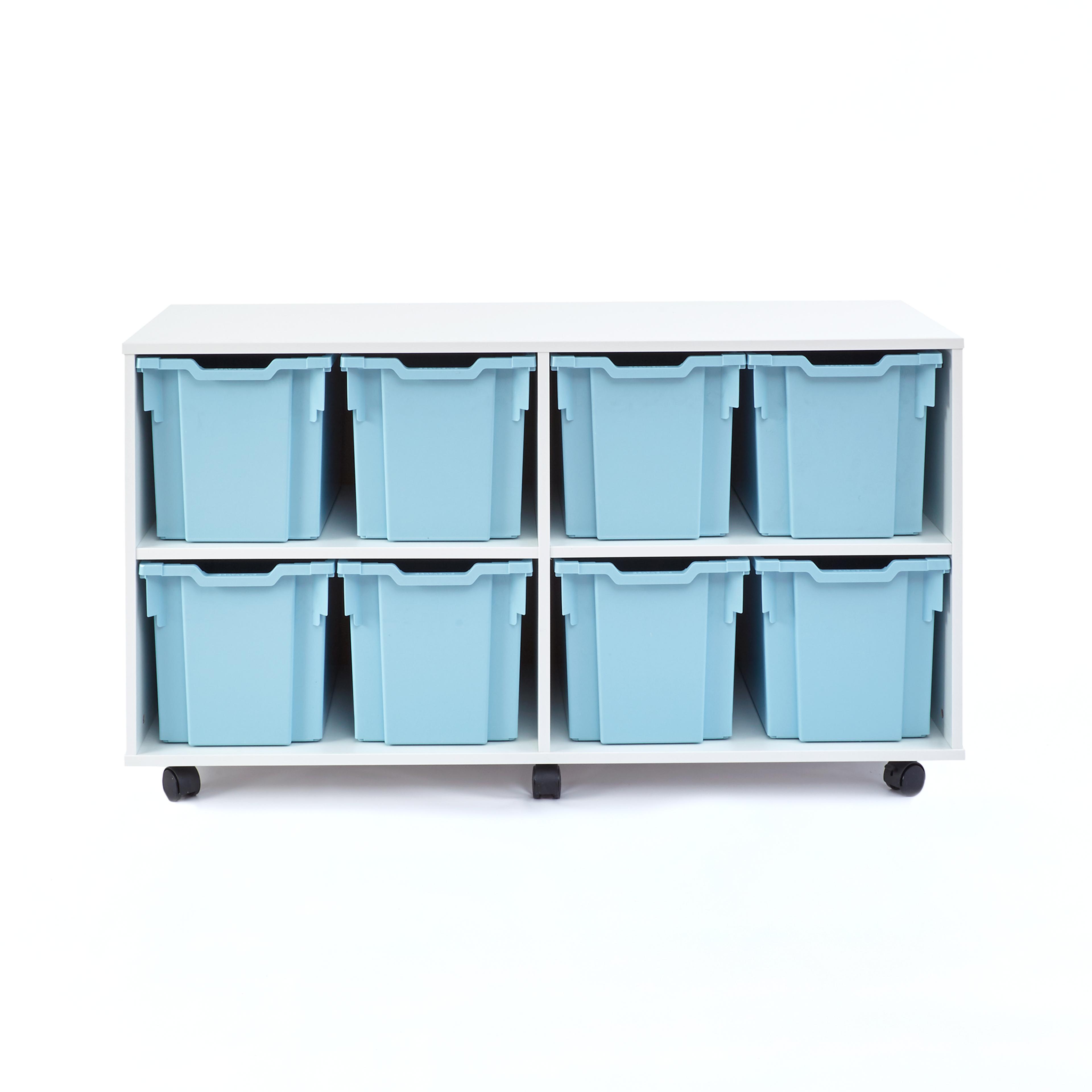 Classmates White 8 Jumbo Tray Storage Unit