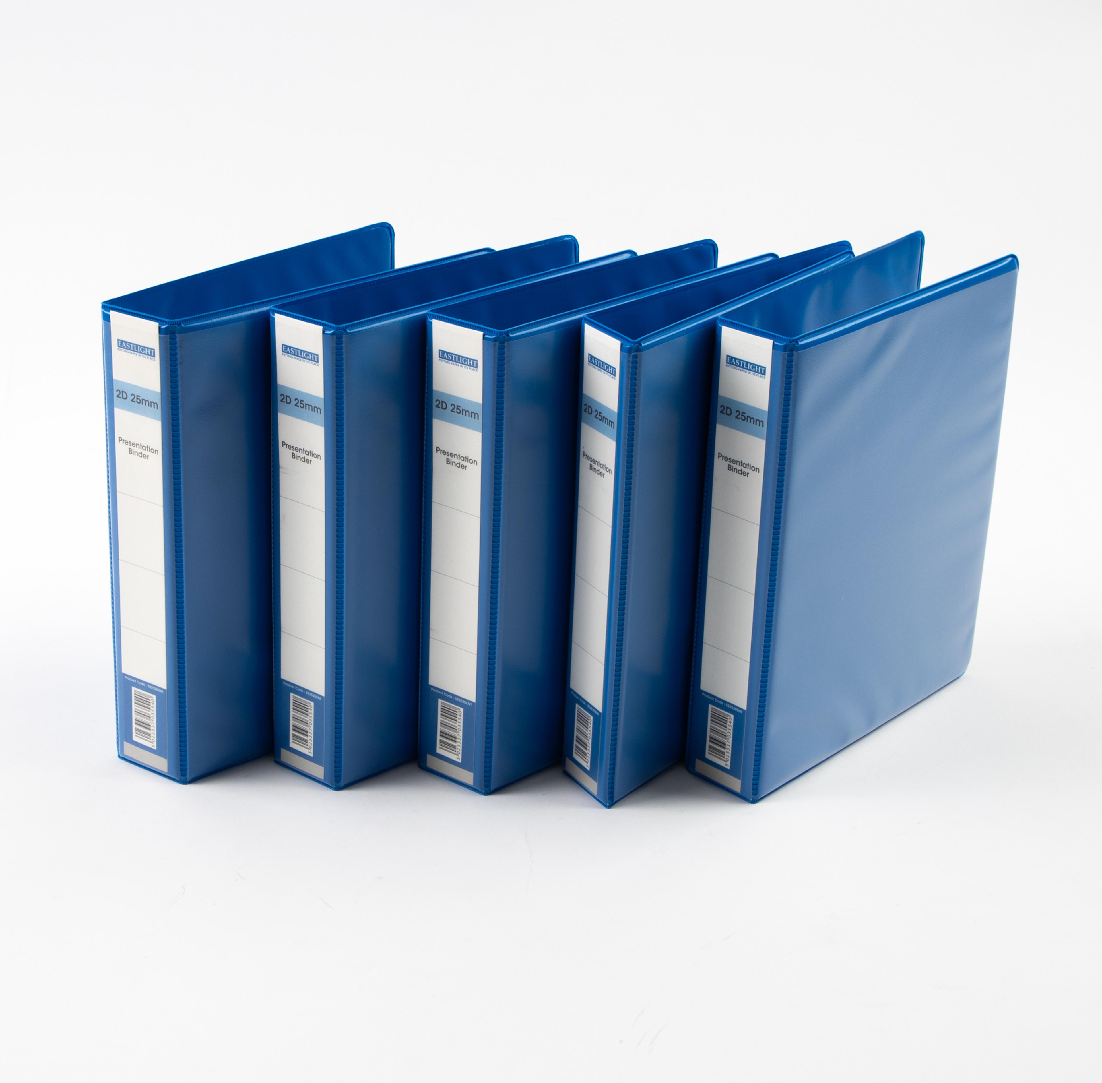 Two Ring Presentation Ring Binder - A5 - Blue - 38mm Spine/25mm Capacity - Pack of 10