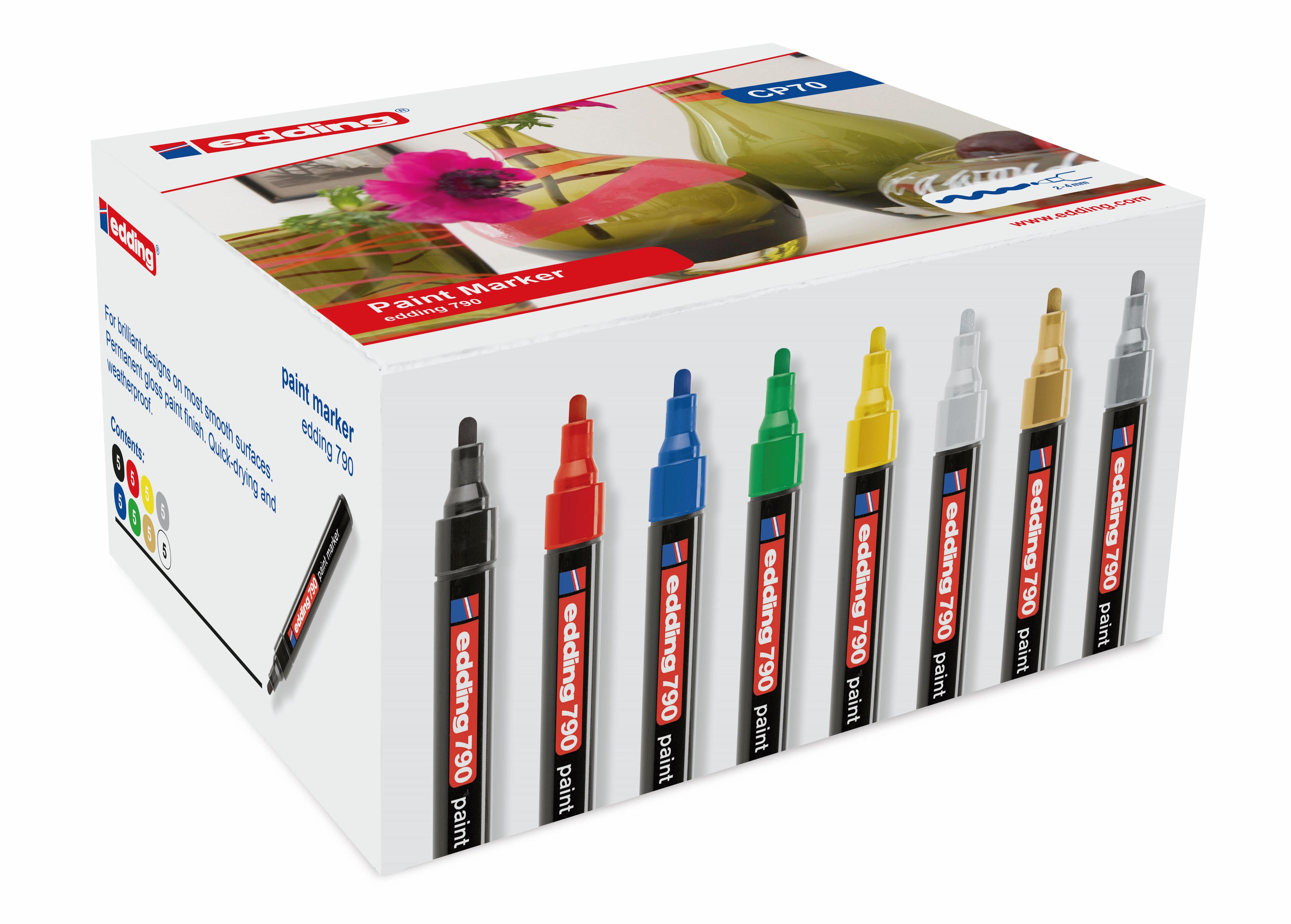 edding 790 Paintmarker - Assorted - Broad Tip - Pack of 40