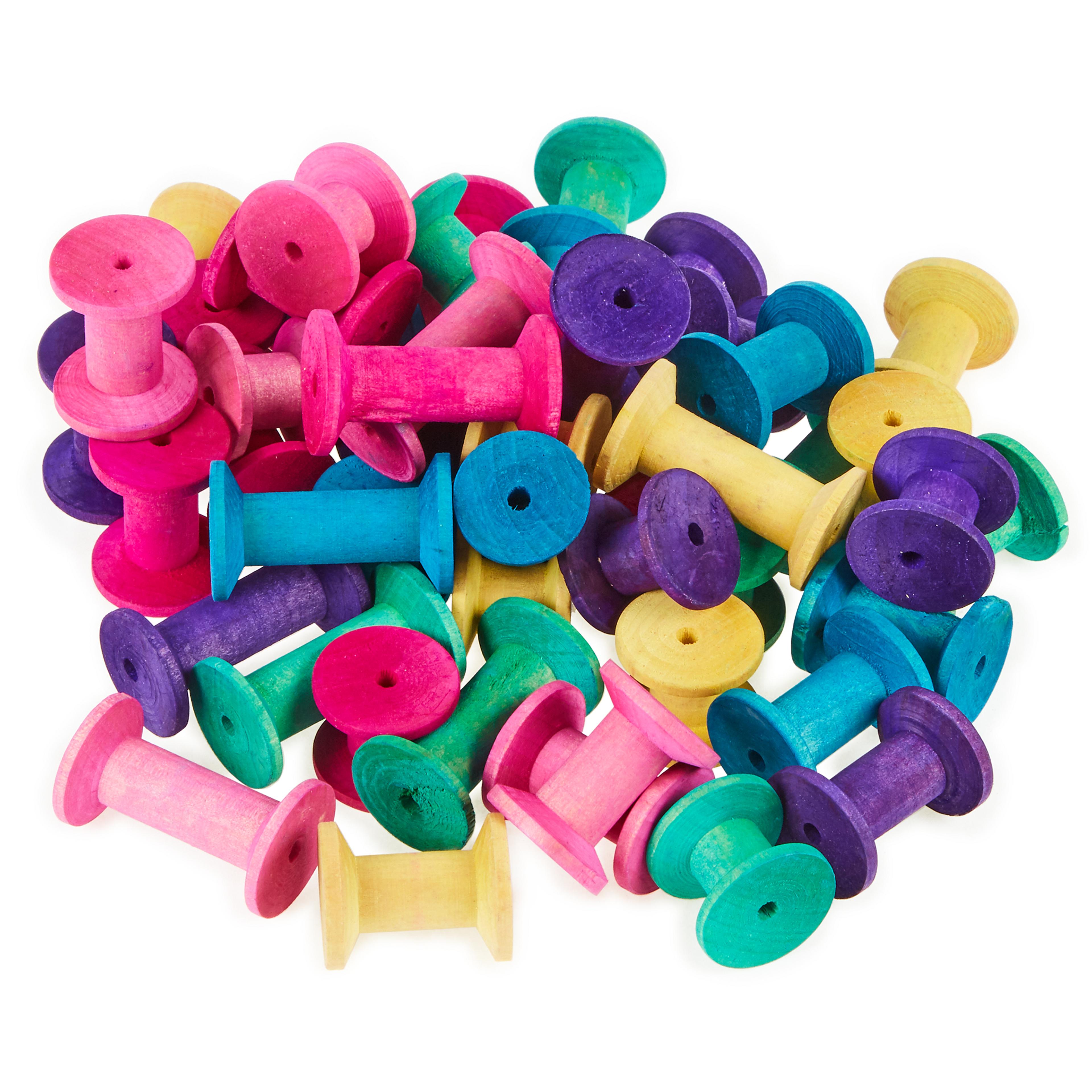 Classmates Wooden Spools - Coloured - Pack of 50