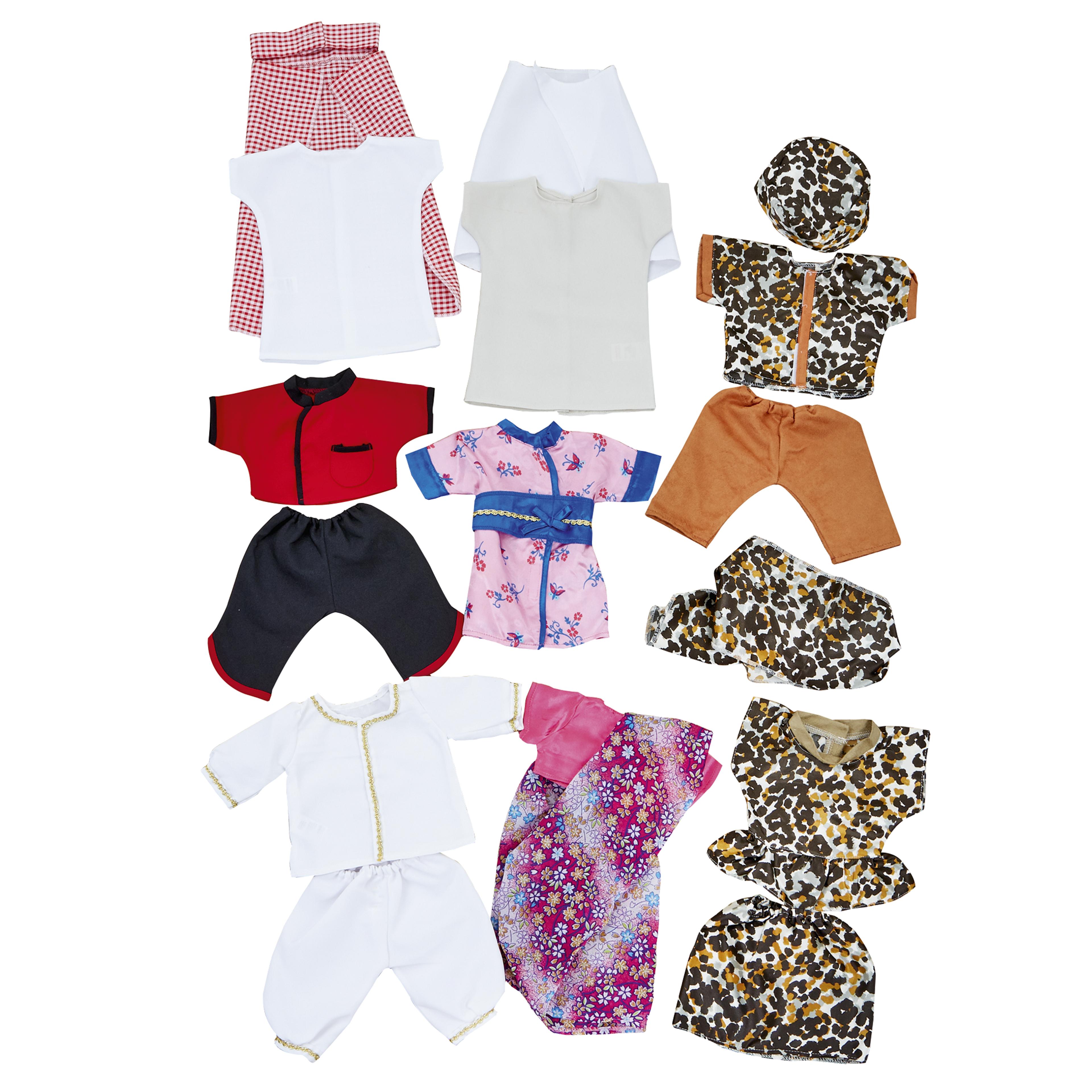 Pretend to Bee Multicultural Dolls Clothes - Pack of 8