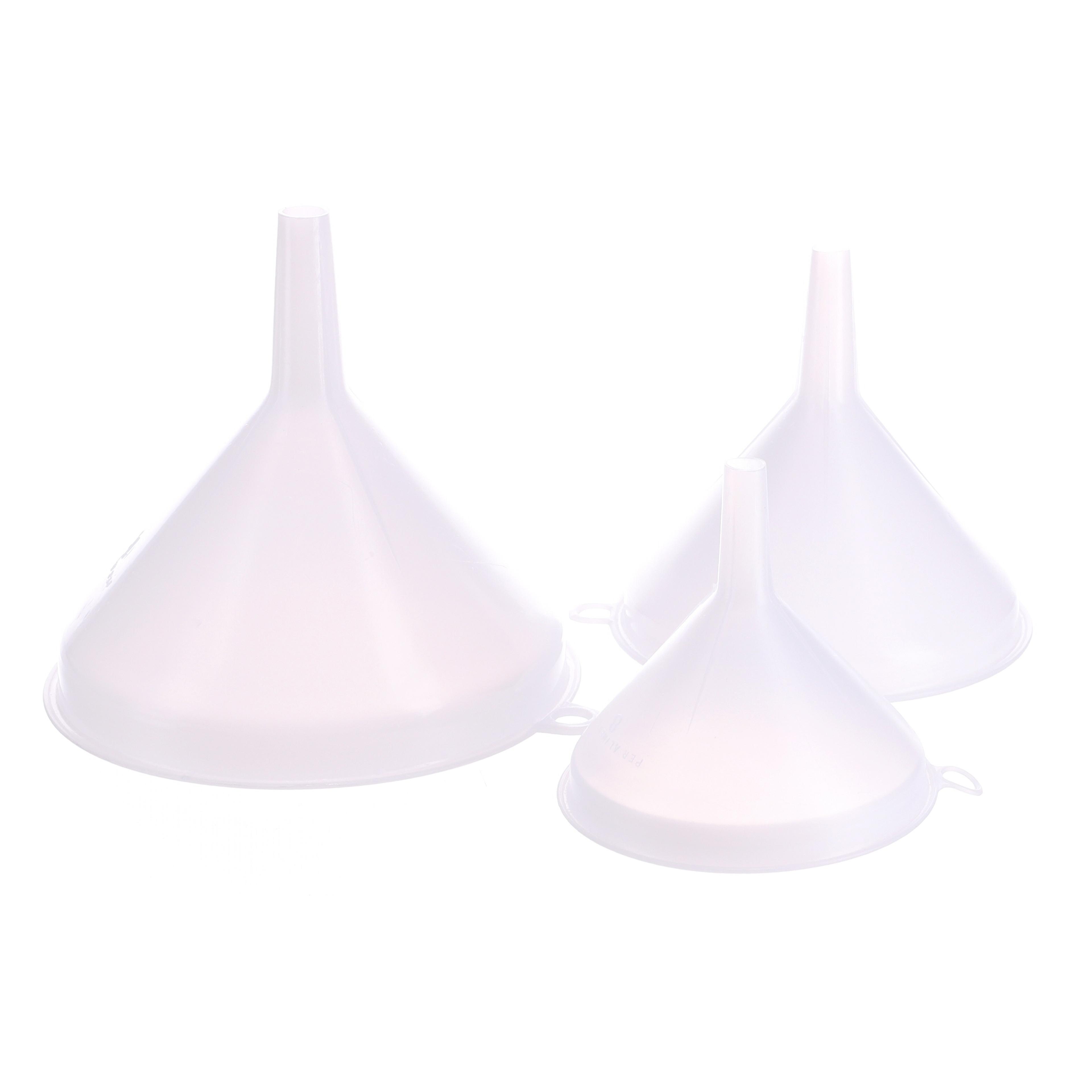 Plastic Funnels Set - Mixed Volume - Pack of 3