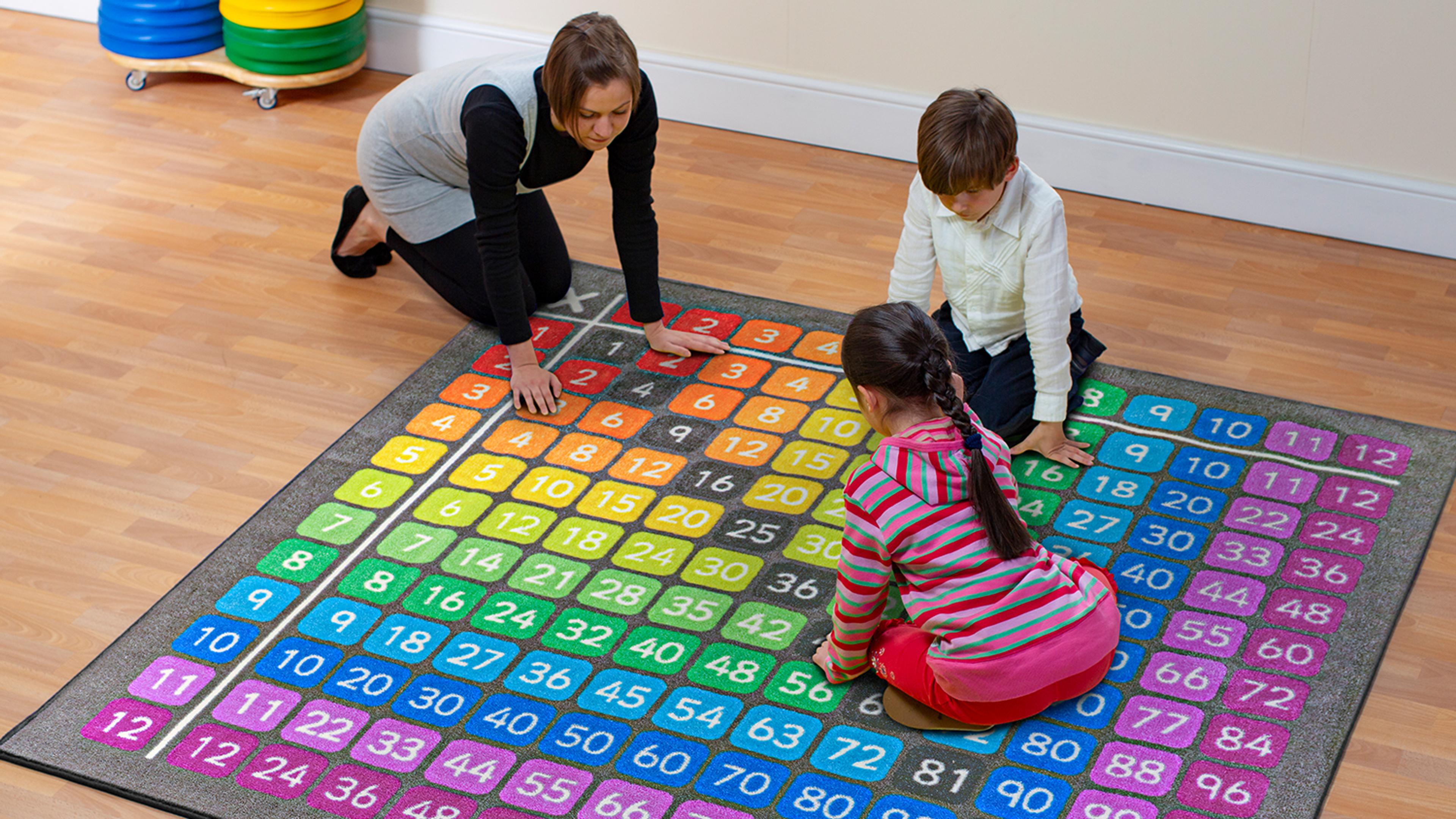 Kit for Kids 100 Square Multiplication Carpet
