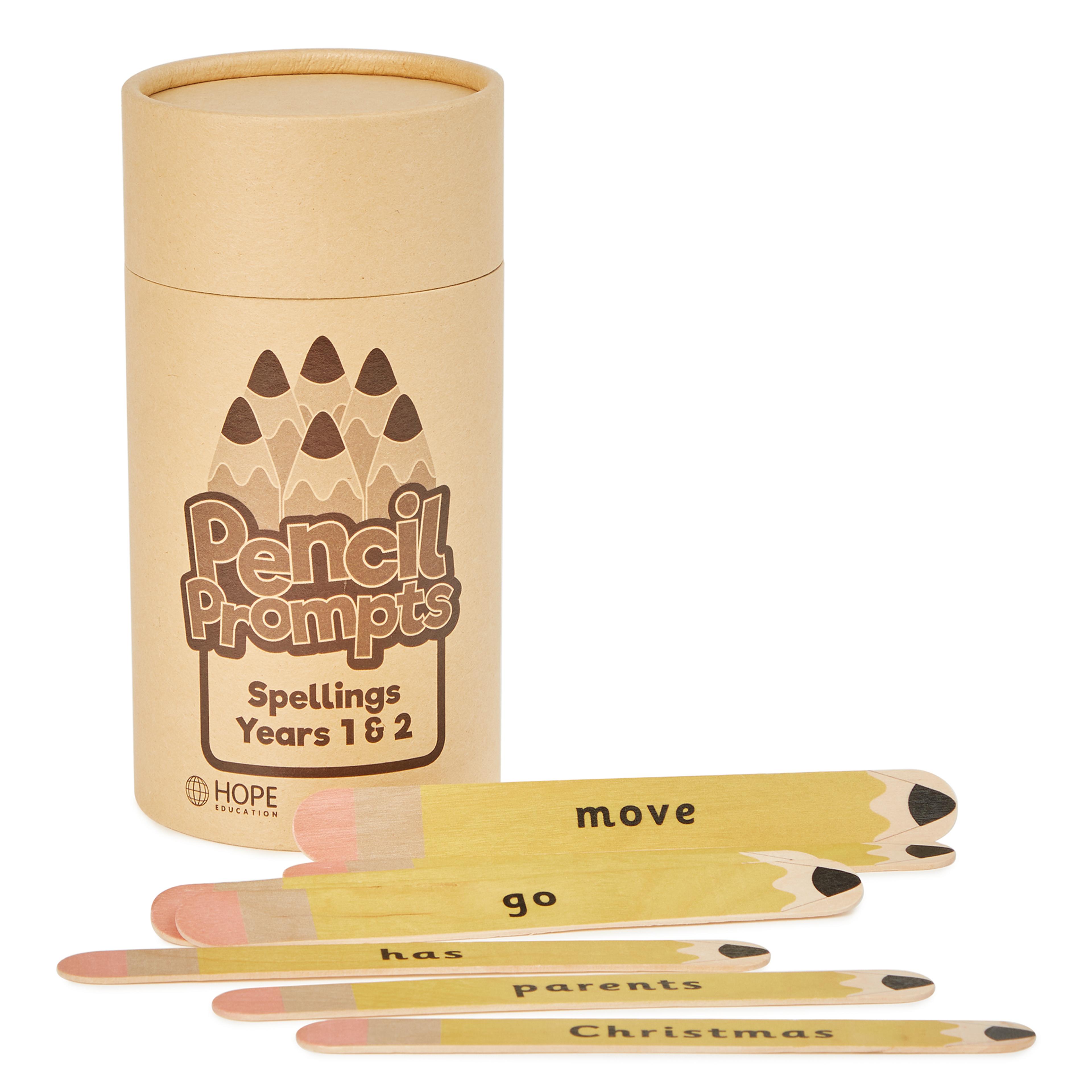 Pencil Prompts Spelling Year 1 & 2 from Hope Education - Pack of 109