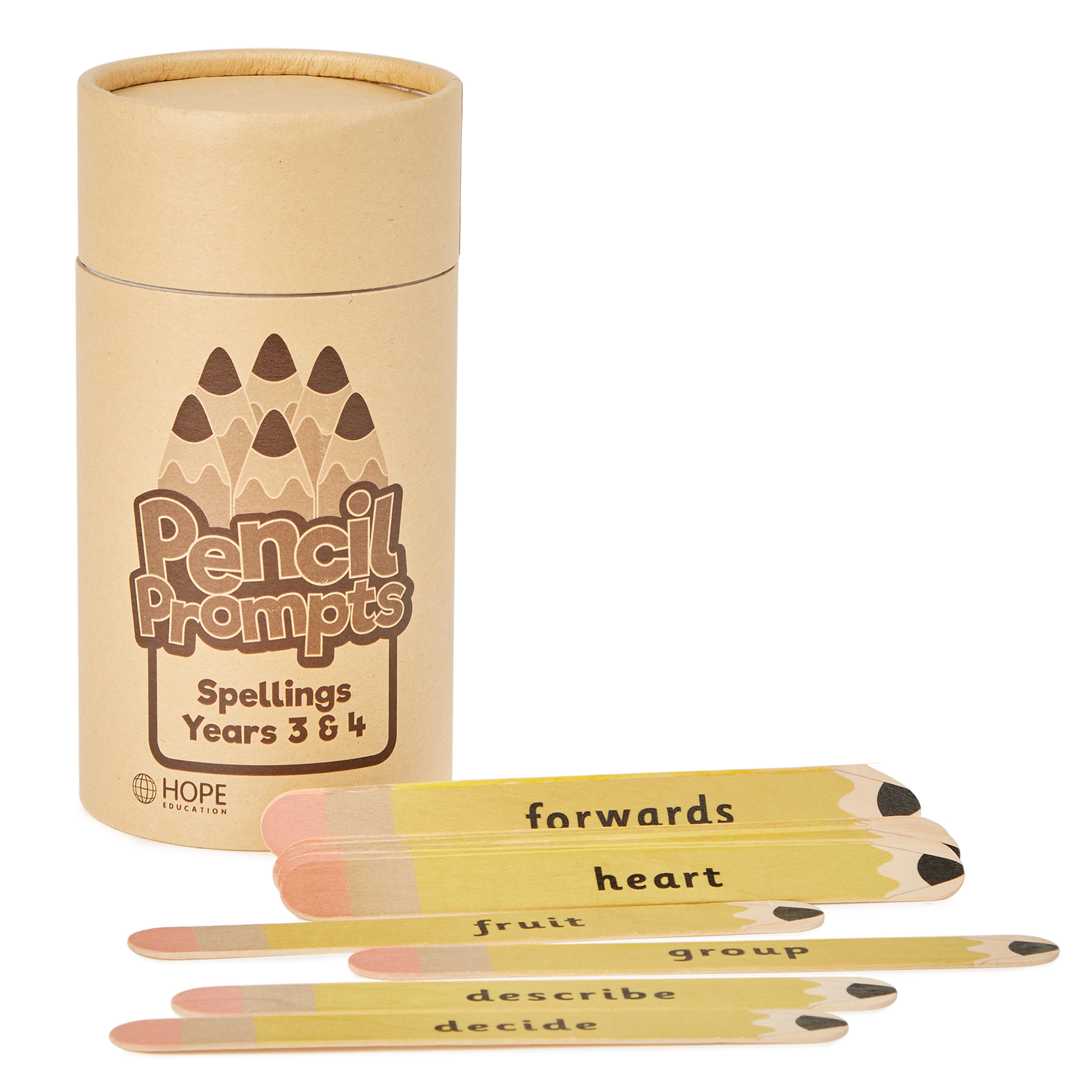 Pencil Prompts Spelling Year 3 & 4 from Hope Education - Pack of 109