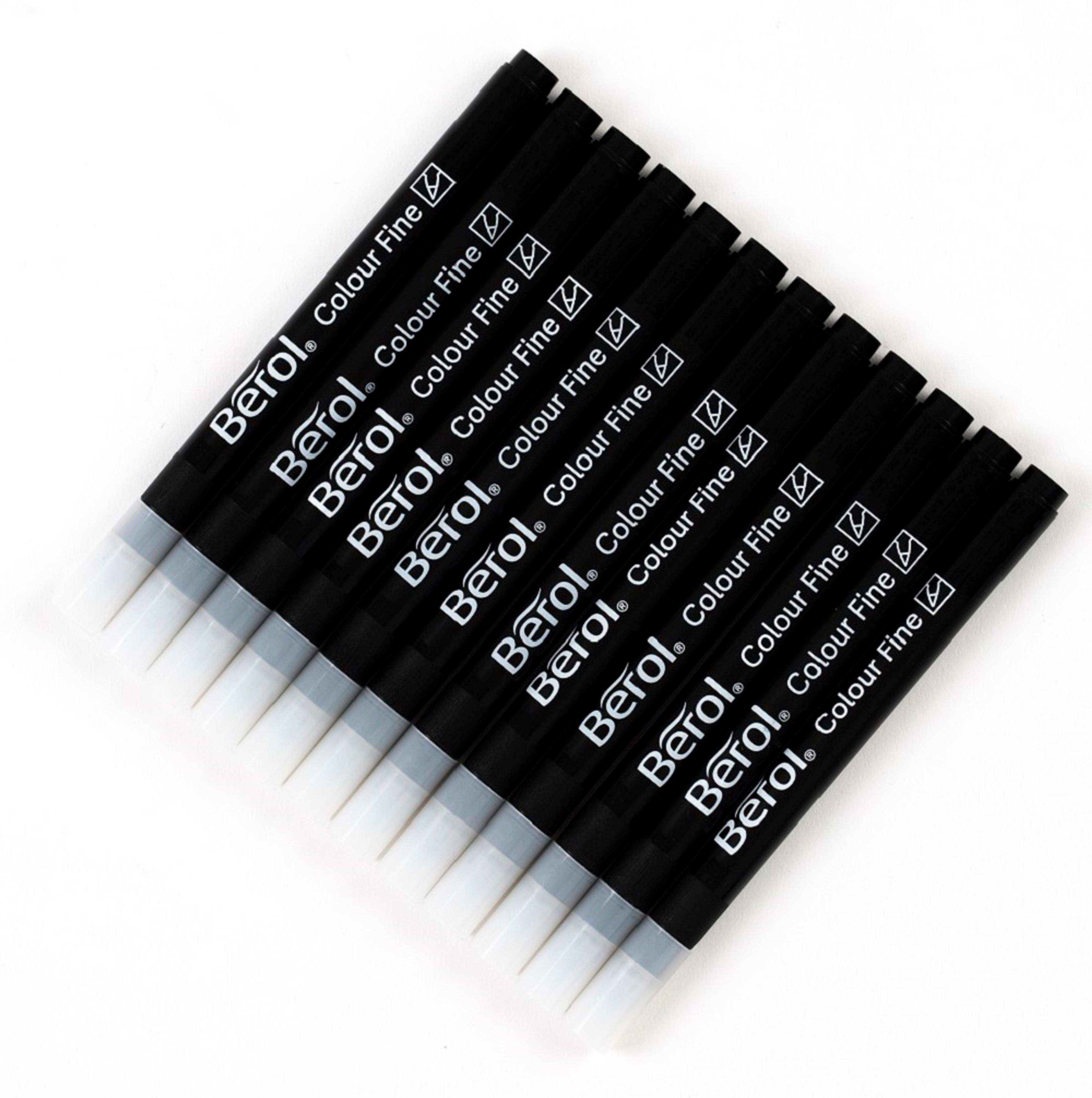 Berol Colour Fine Pens - Black - Pack of 12