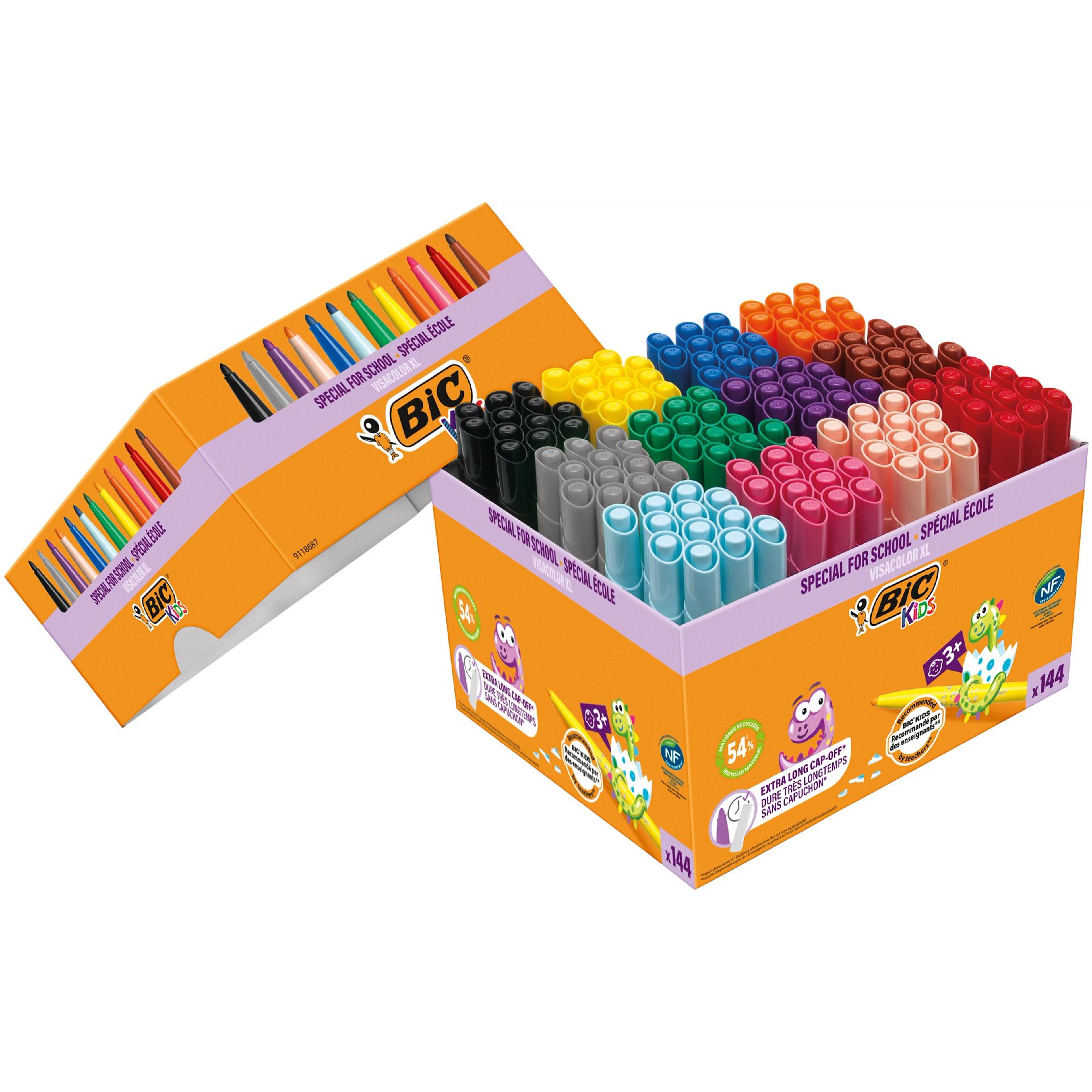 BIC Kids Visa Colour Felt Tips - Broad - Pack of 144