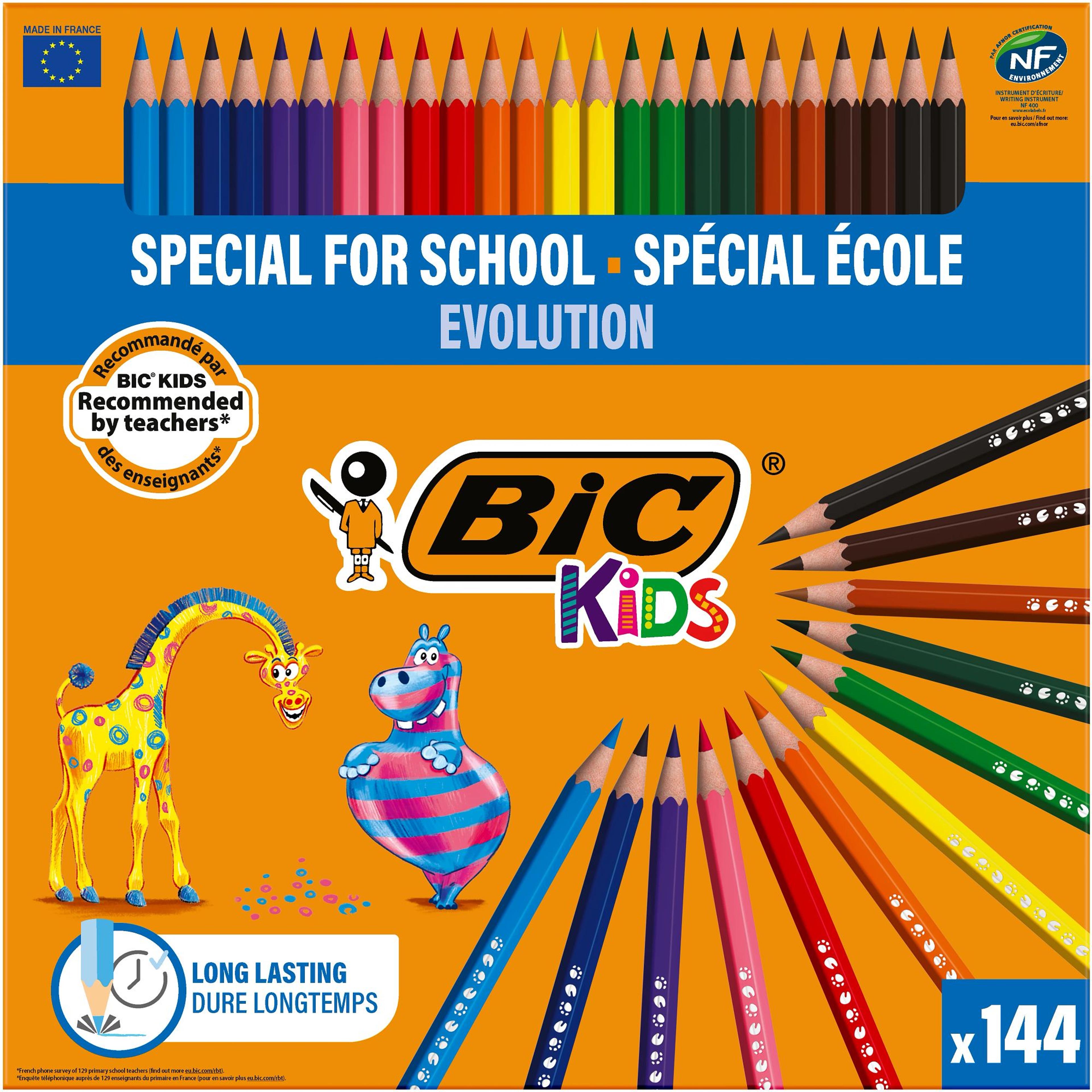BIC Kids Evolution Eco Colouring Pencils - Pack of 144