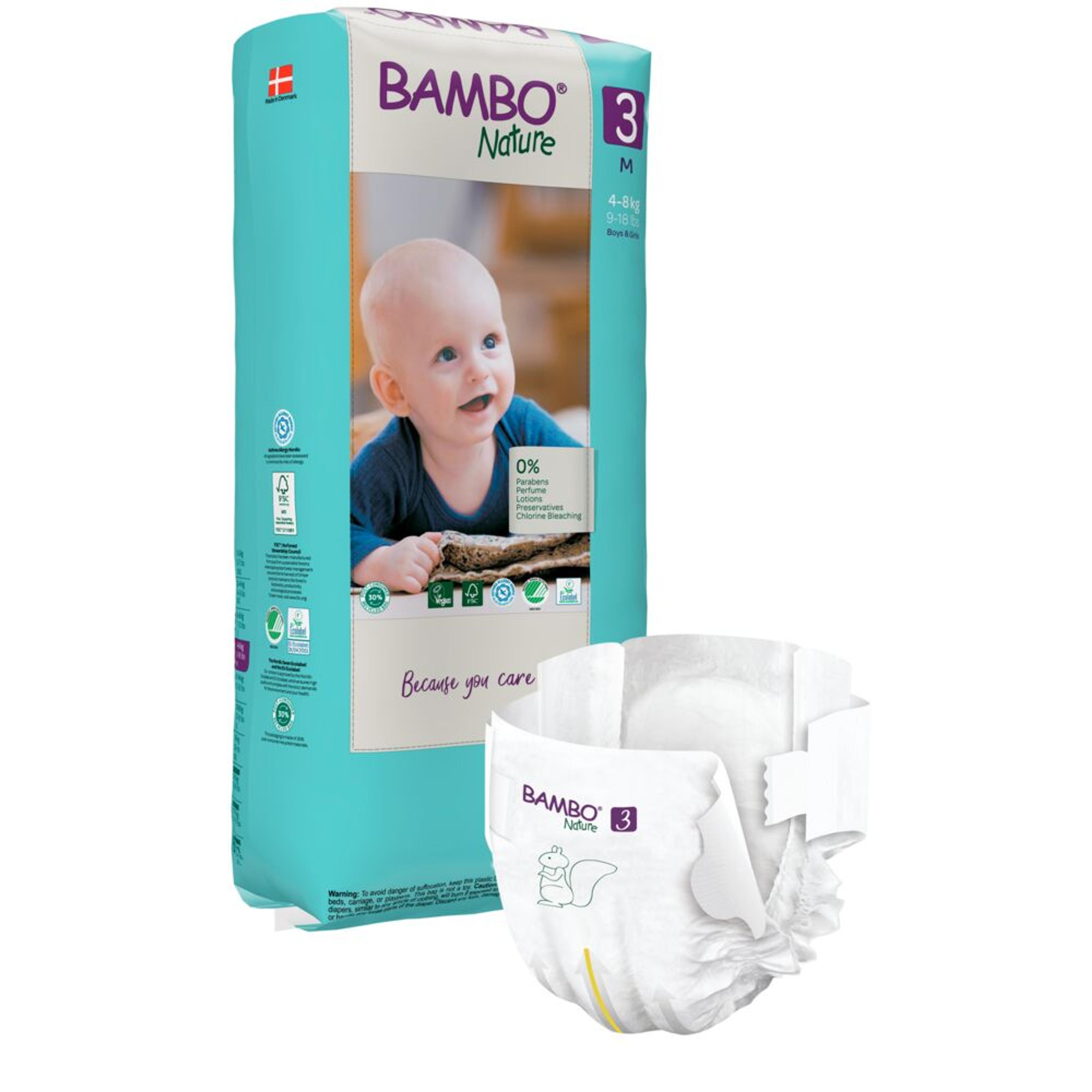 Bambo Nature Nappies Midi TB - Size 3 - Pack of 156