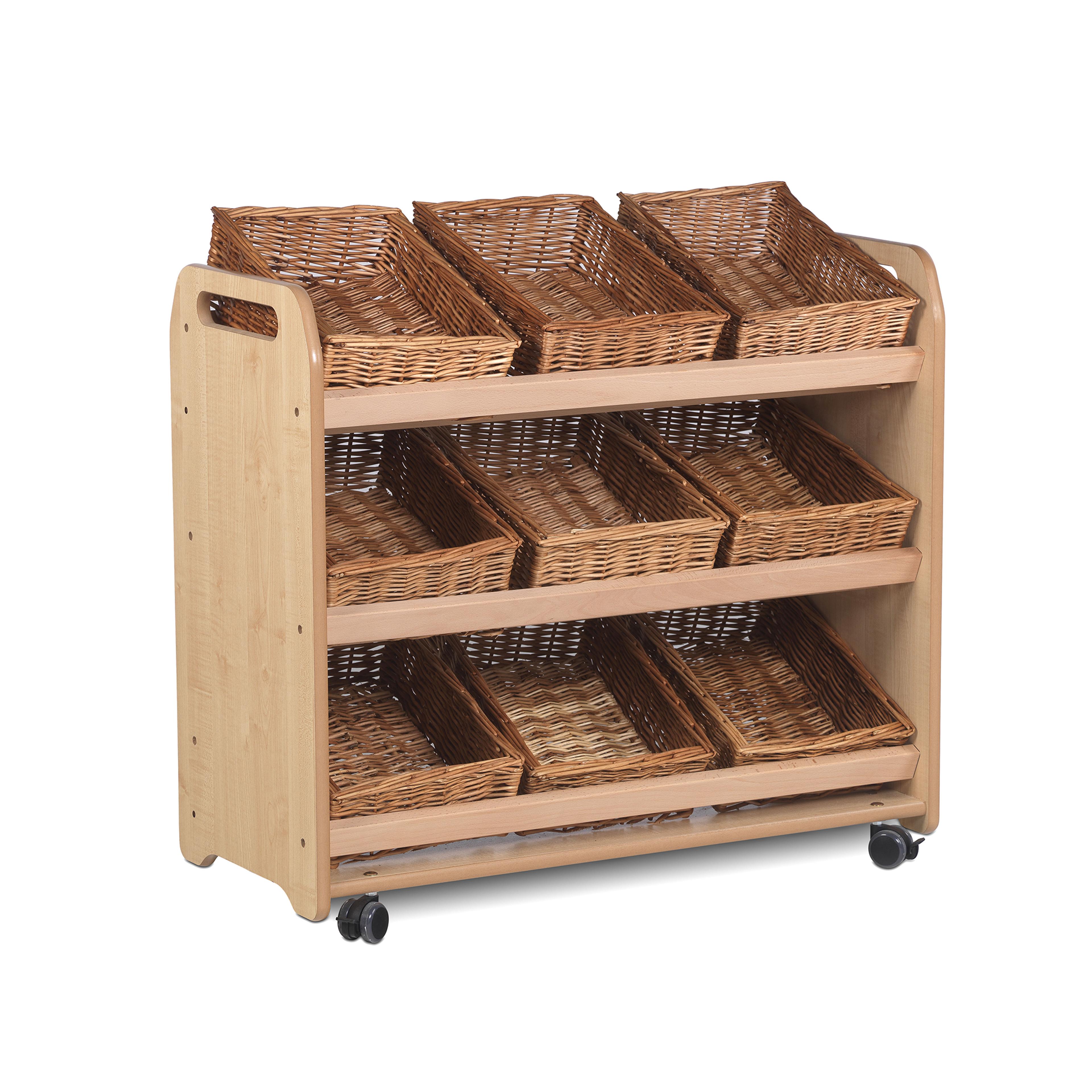Millhouse Tilt Tote Storage Trolley with 9 Baskets