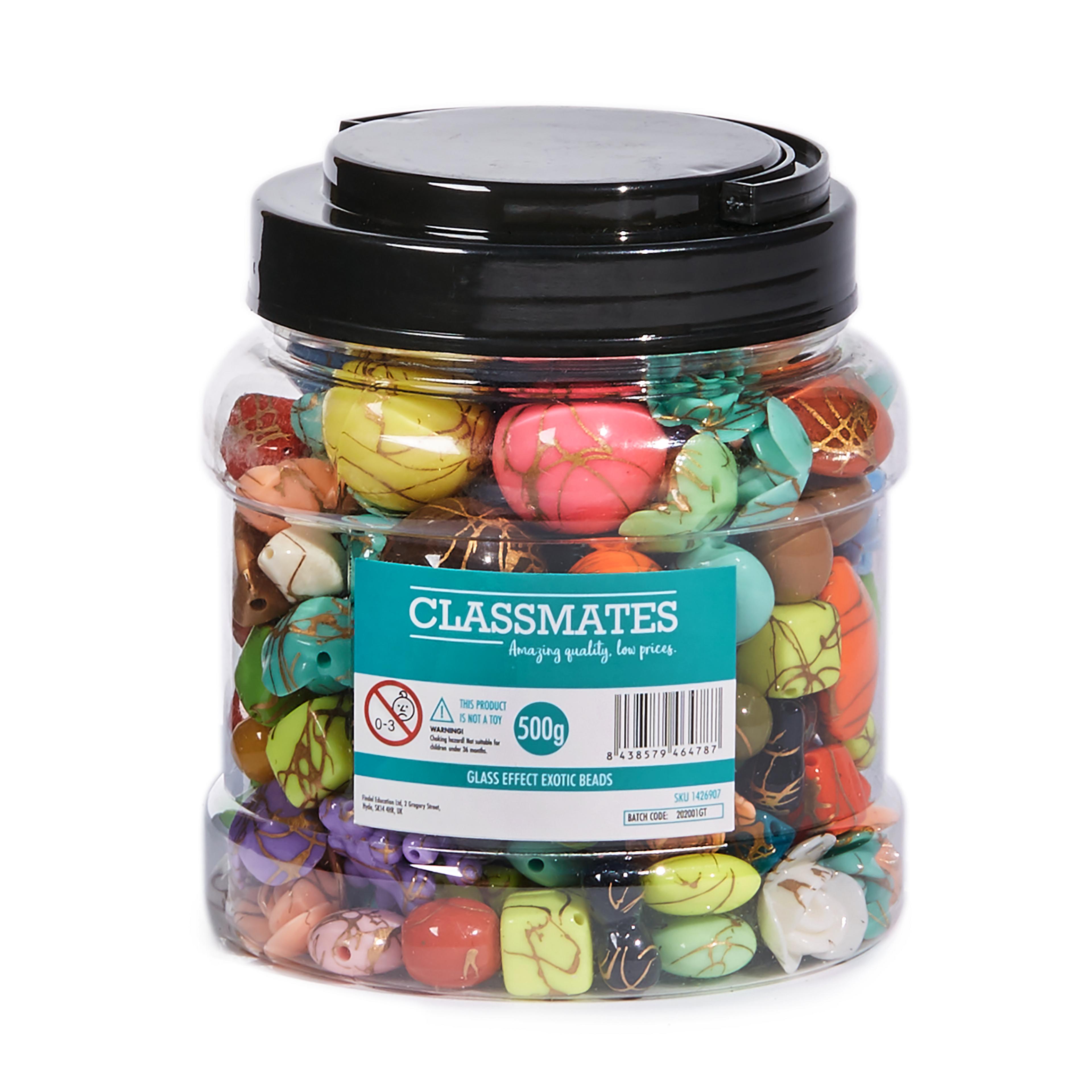 Classmates Glass Effect Exotic Beads - 500g
