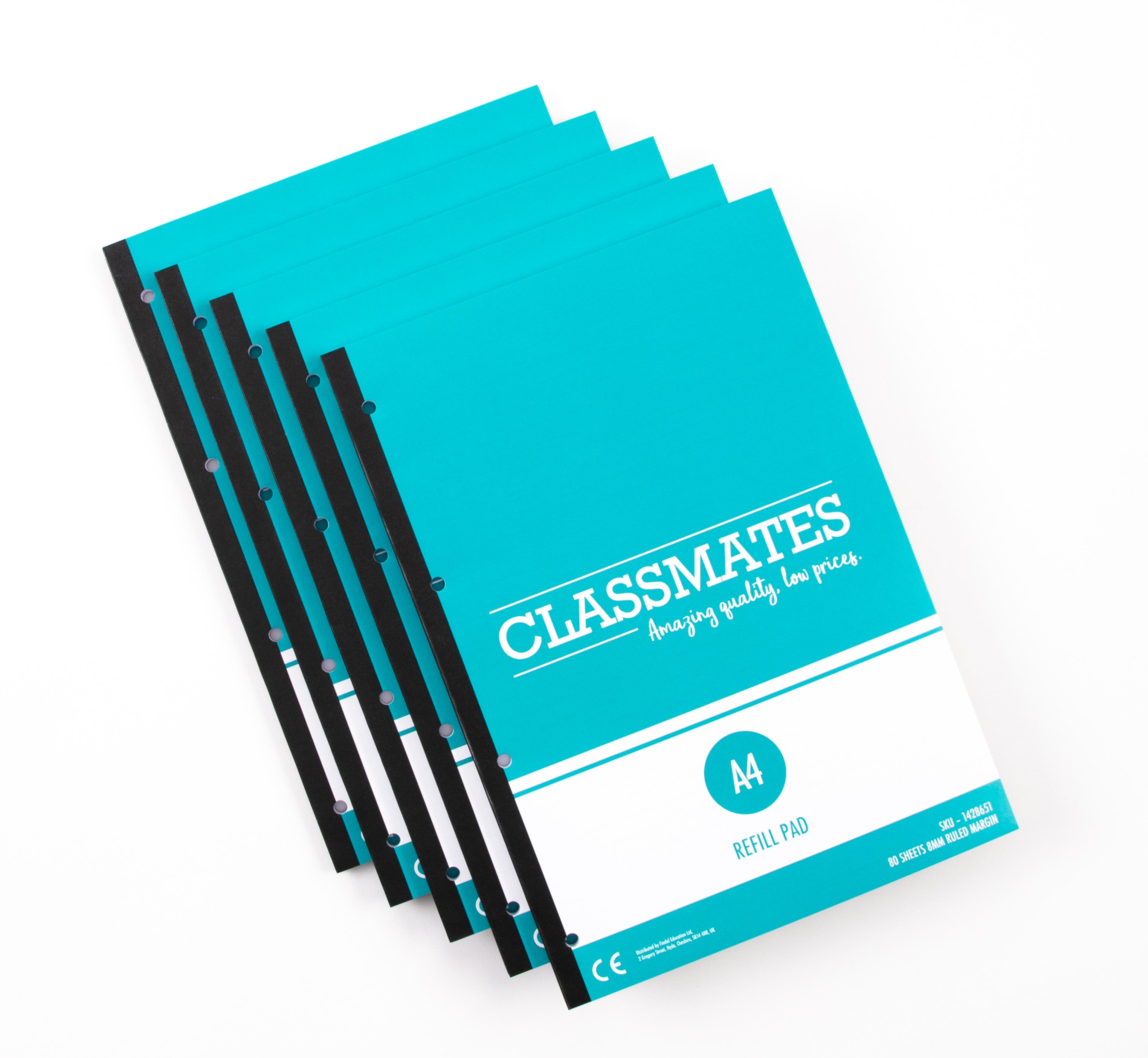 Classmates Refill Sidebound Pad - A4 - 80 Sheets - Pack of 5