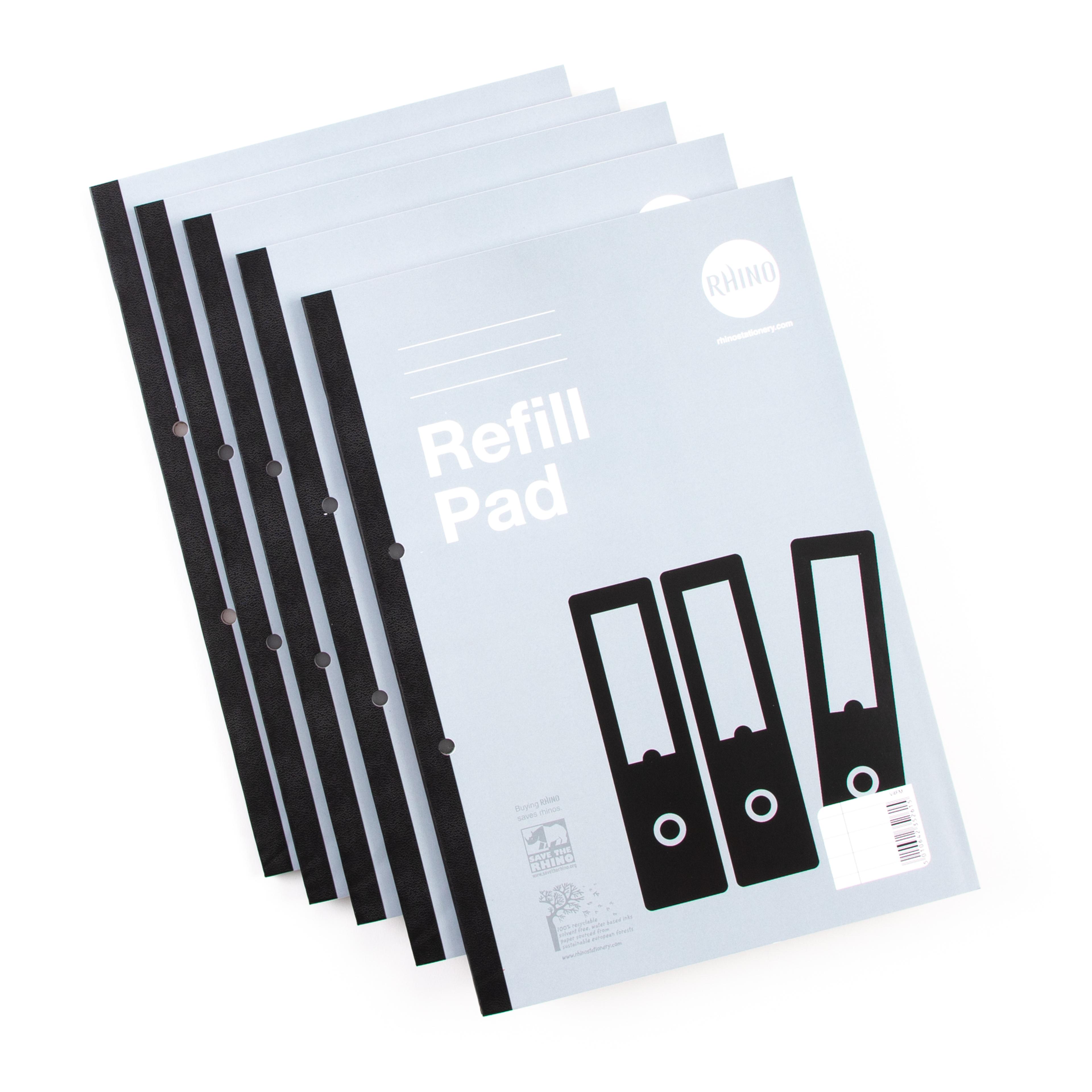 Refill Pads A4 80p 8mm Ruled - Red - Pack of 10