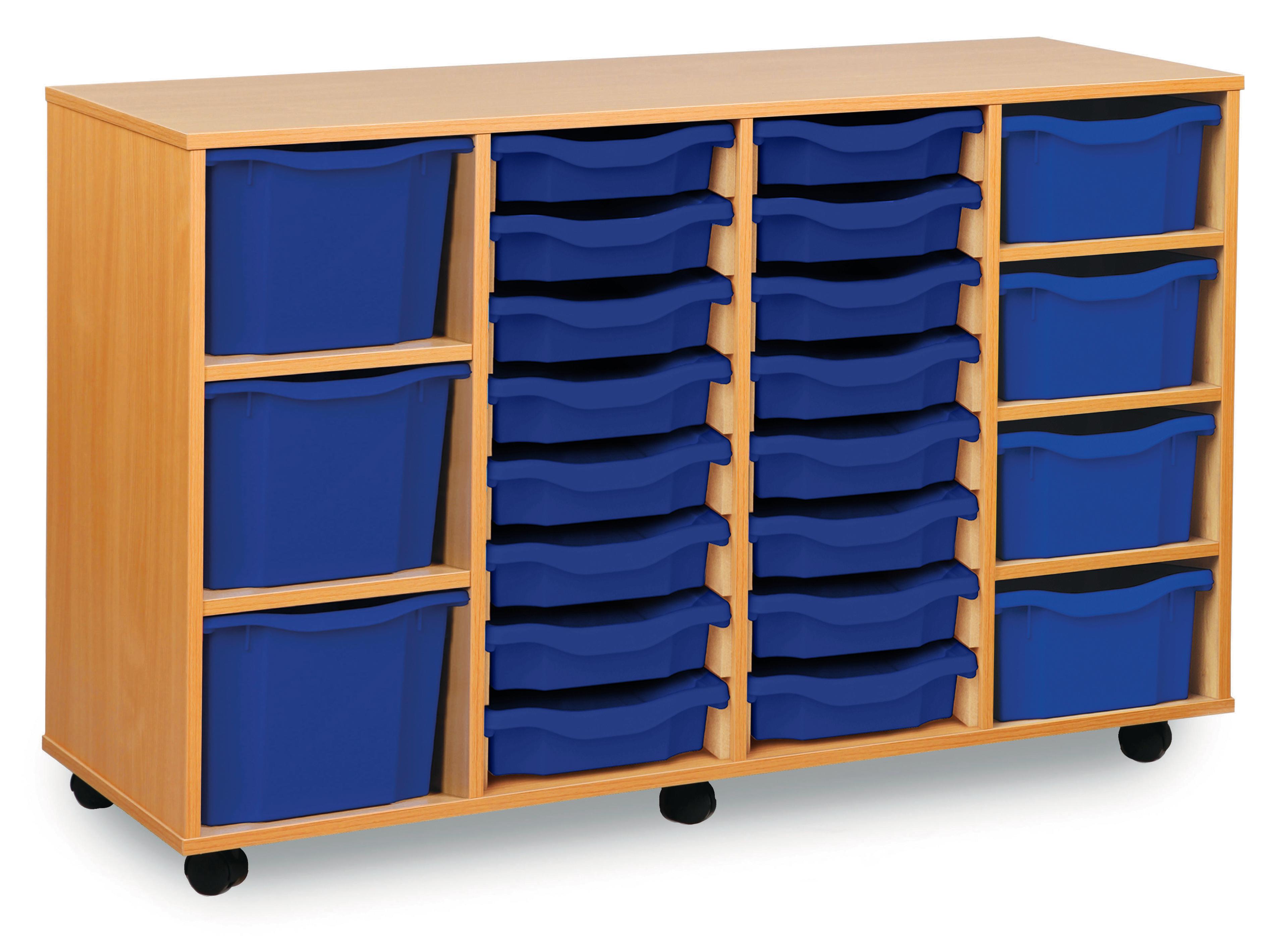 Classmates Assorted Tray Storage Unit - Blue Trays