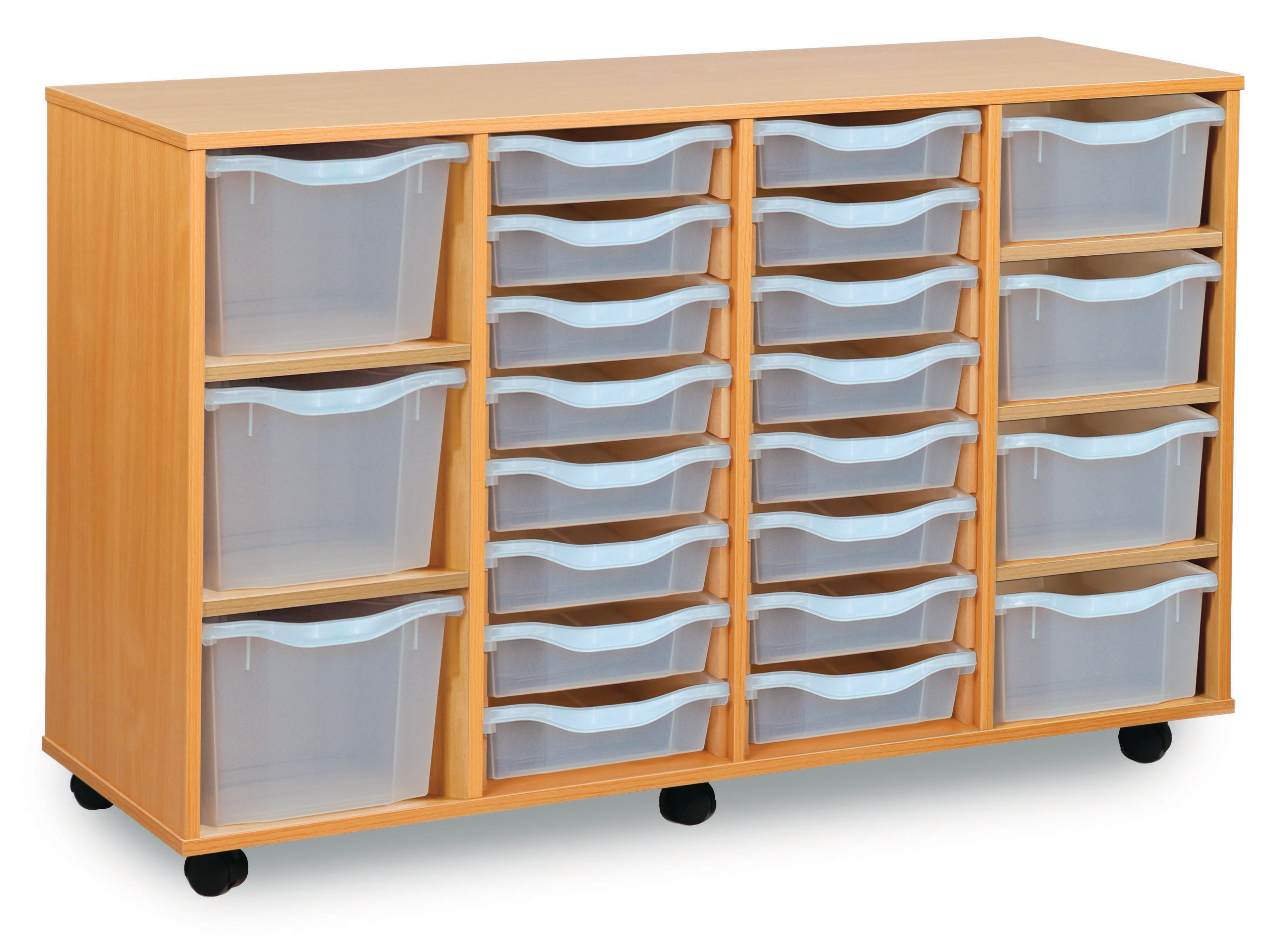 Classmates Assorted Tray Storage Unit - Clear Trays