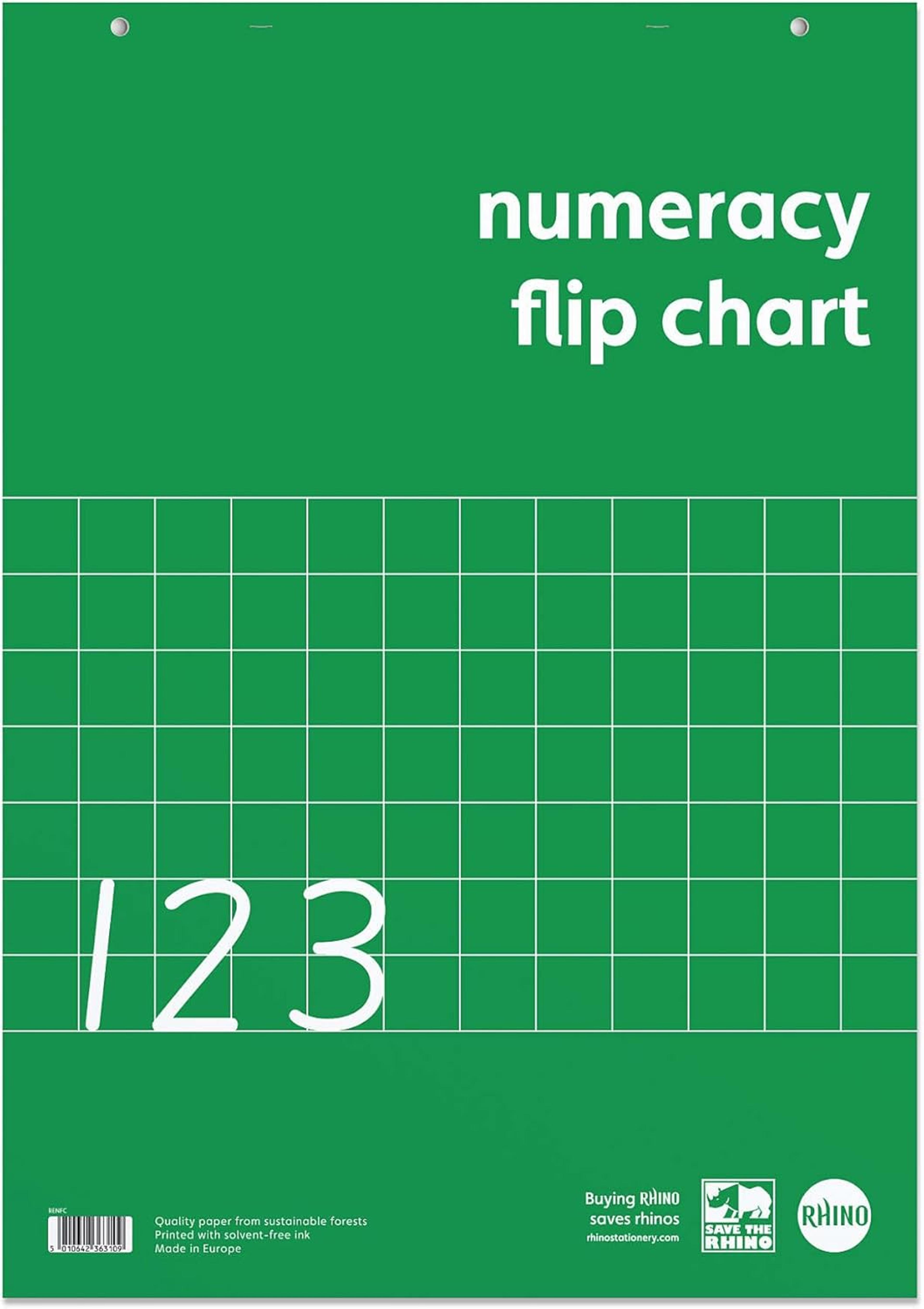 RHINO Numeracy Flipchart Pad - A1 - Pack of 5
