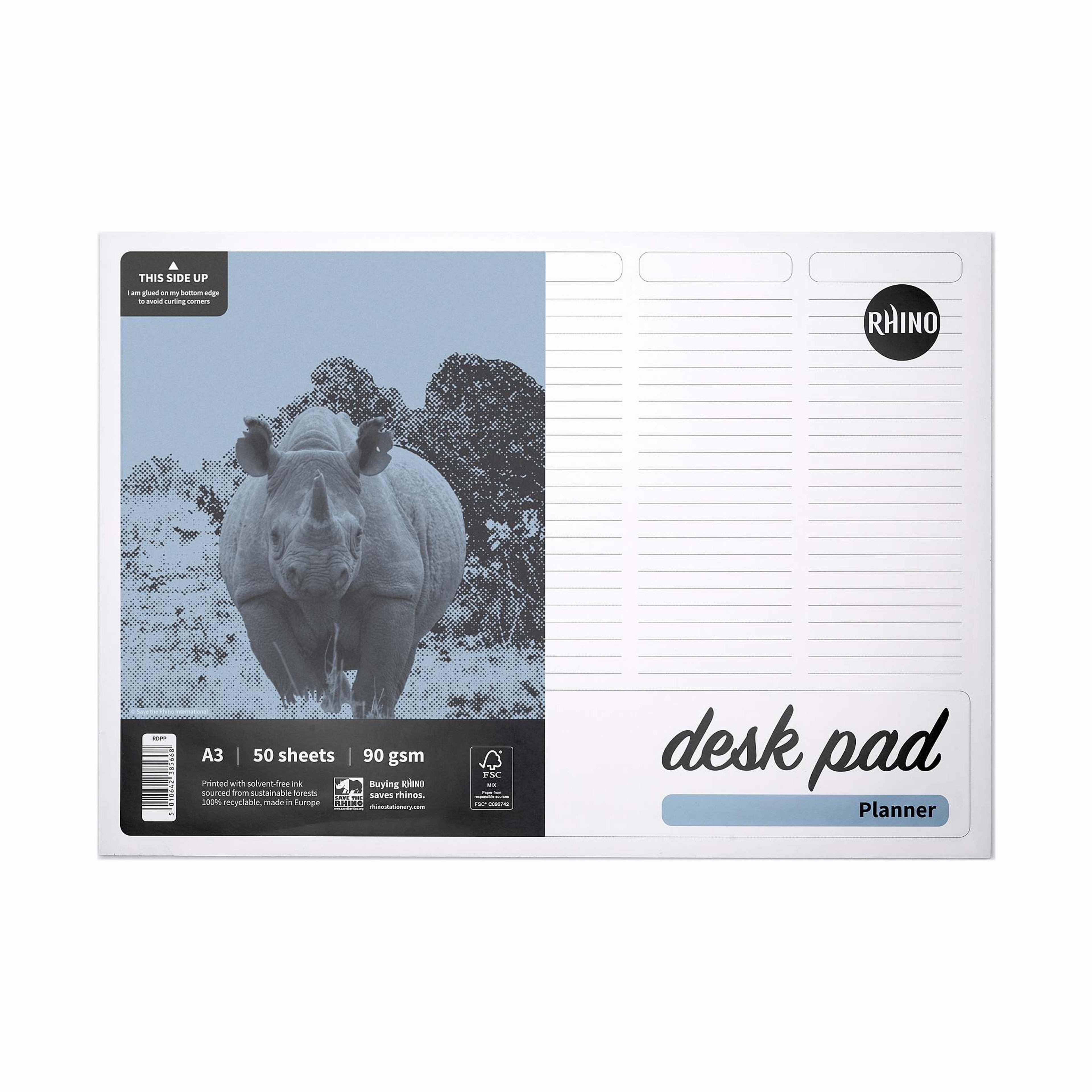 RHINO Desk Pad Planner - A3 - 90gsm - 50 Sheets