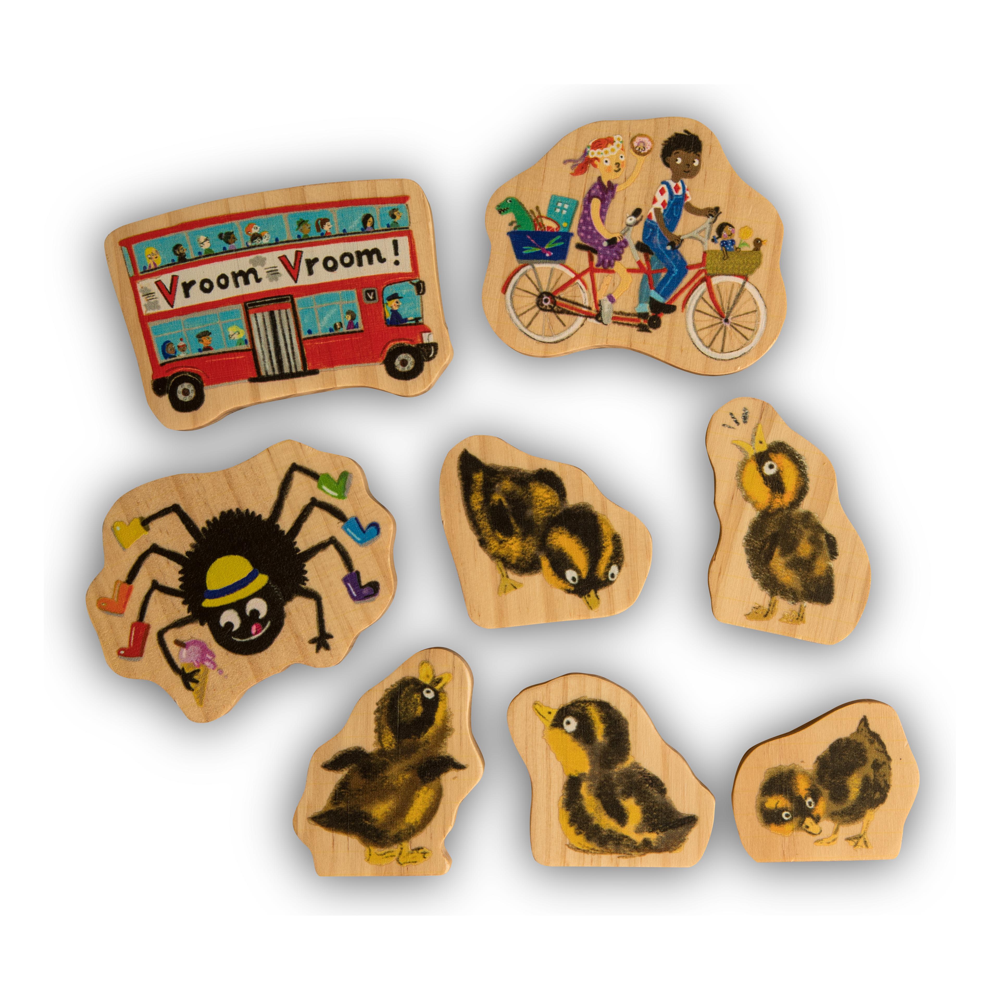 Learn Well Alphabet Rhyme Time Wooden Characters - Set 1
