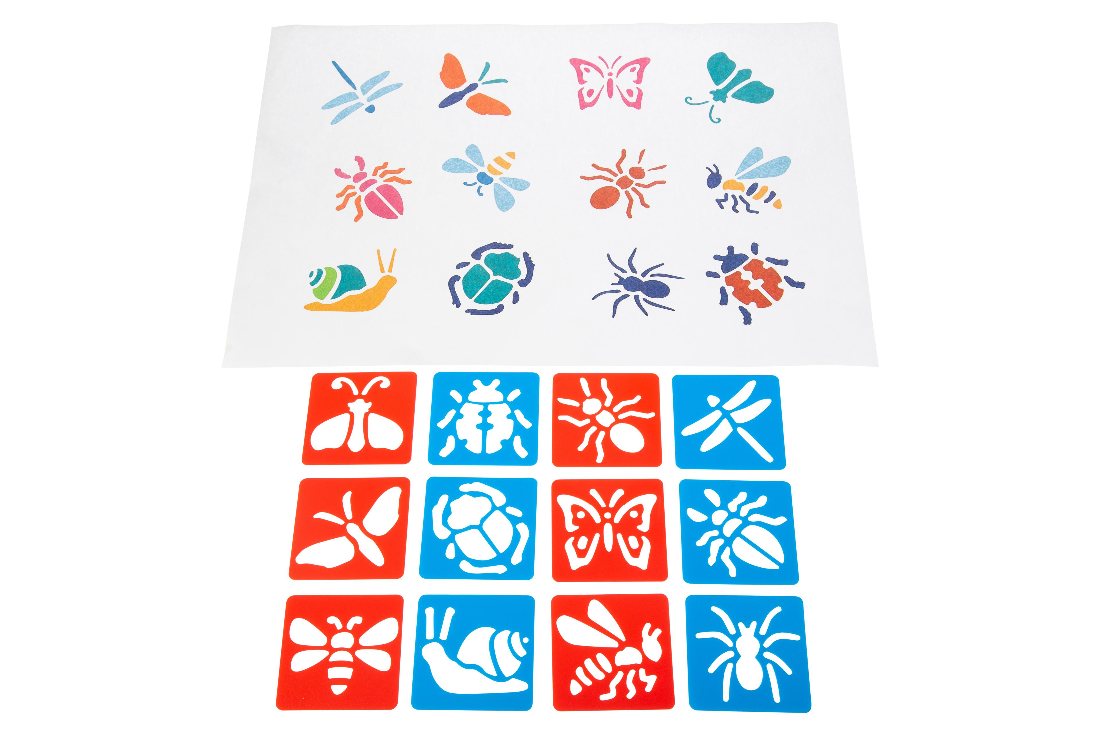 Minibeast Stencils - Pack of 12
