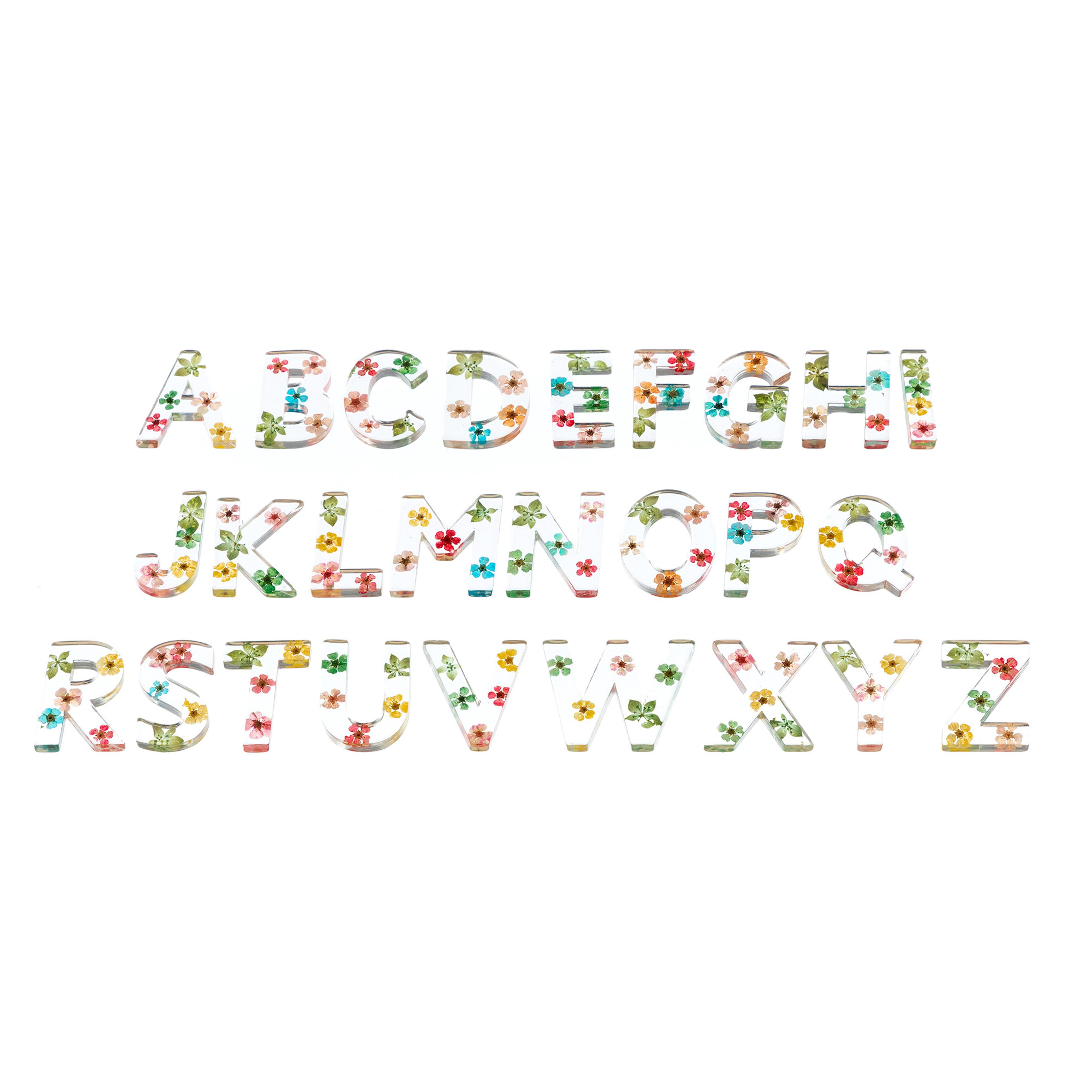 Floral Resin Uppercase Letters from Hope Education