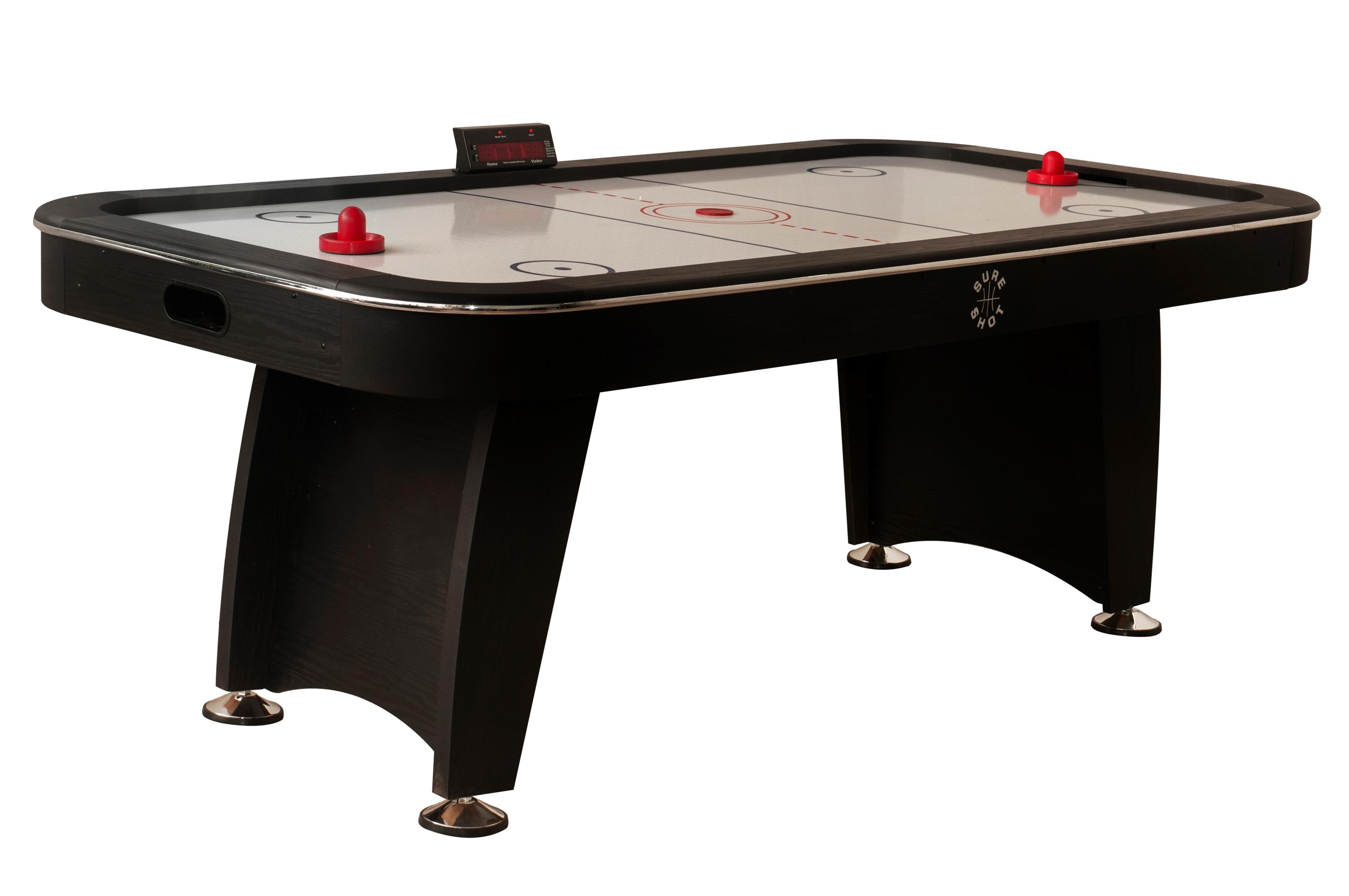 Sure Shot Competition Air Hockey Table - Black/White - 7ft