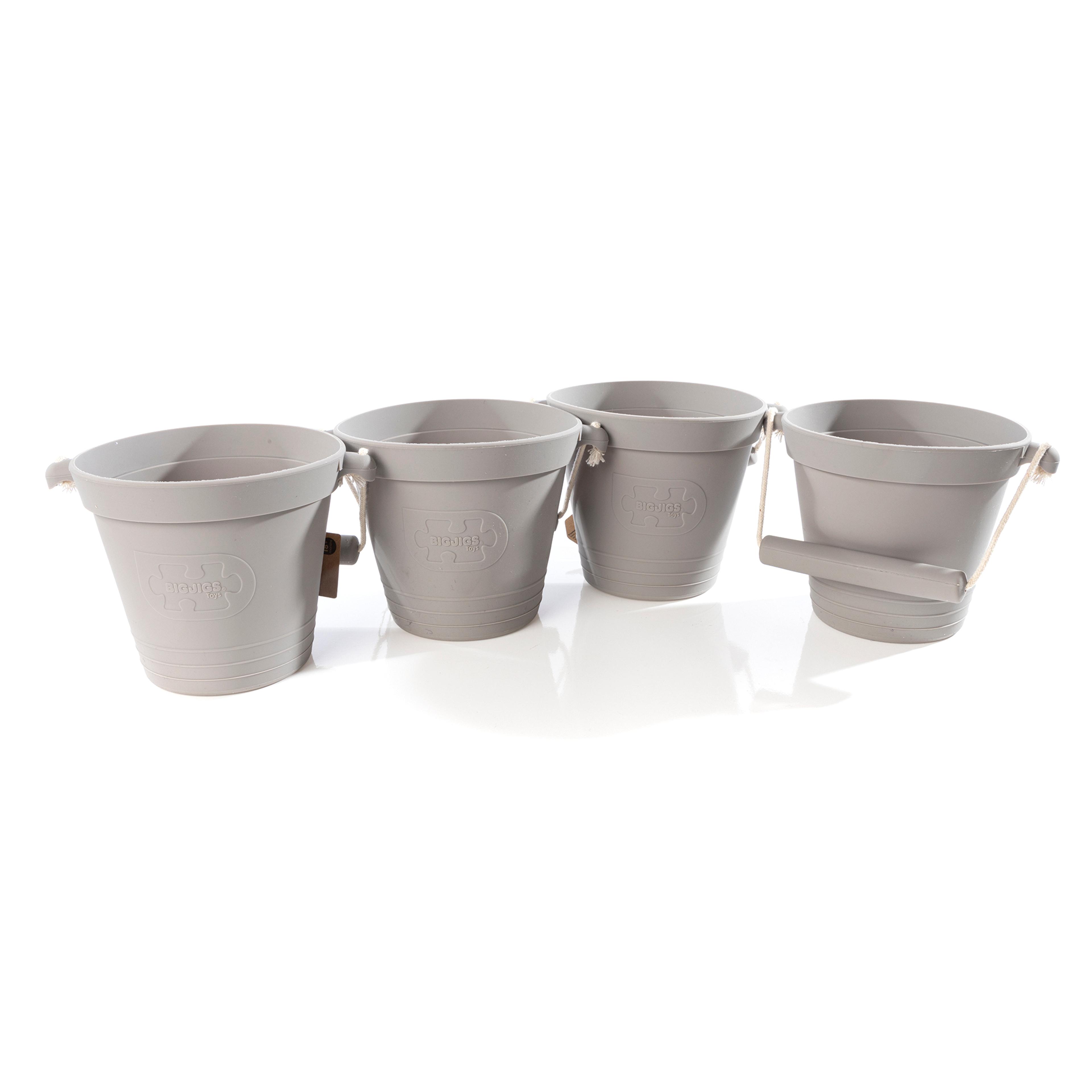 BIGJIGS Toys Silicone Buckets - Pack of 4 