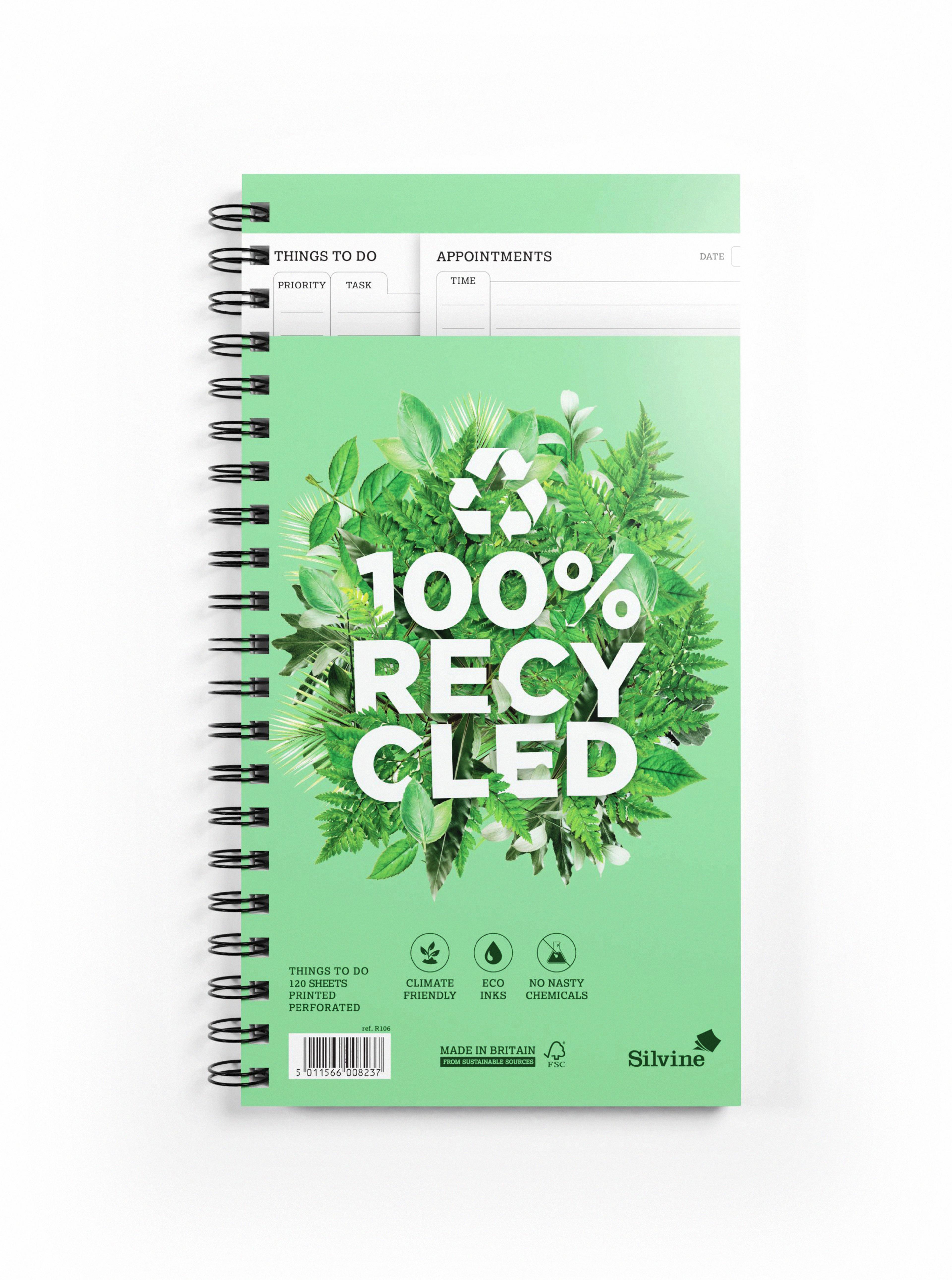 Silvine Recycled Things To Do Planner - Pack of 1