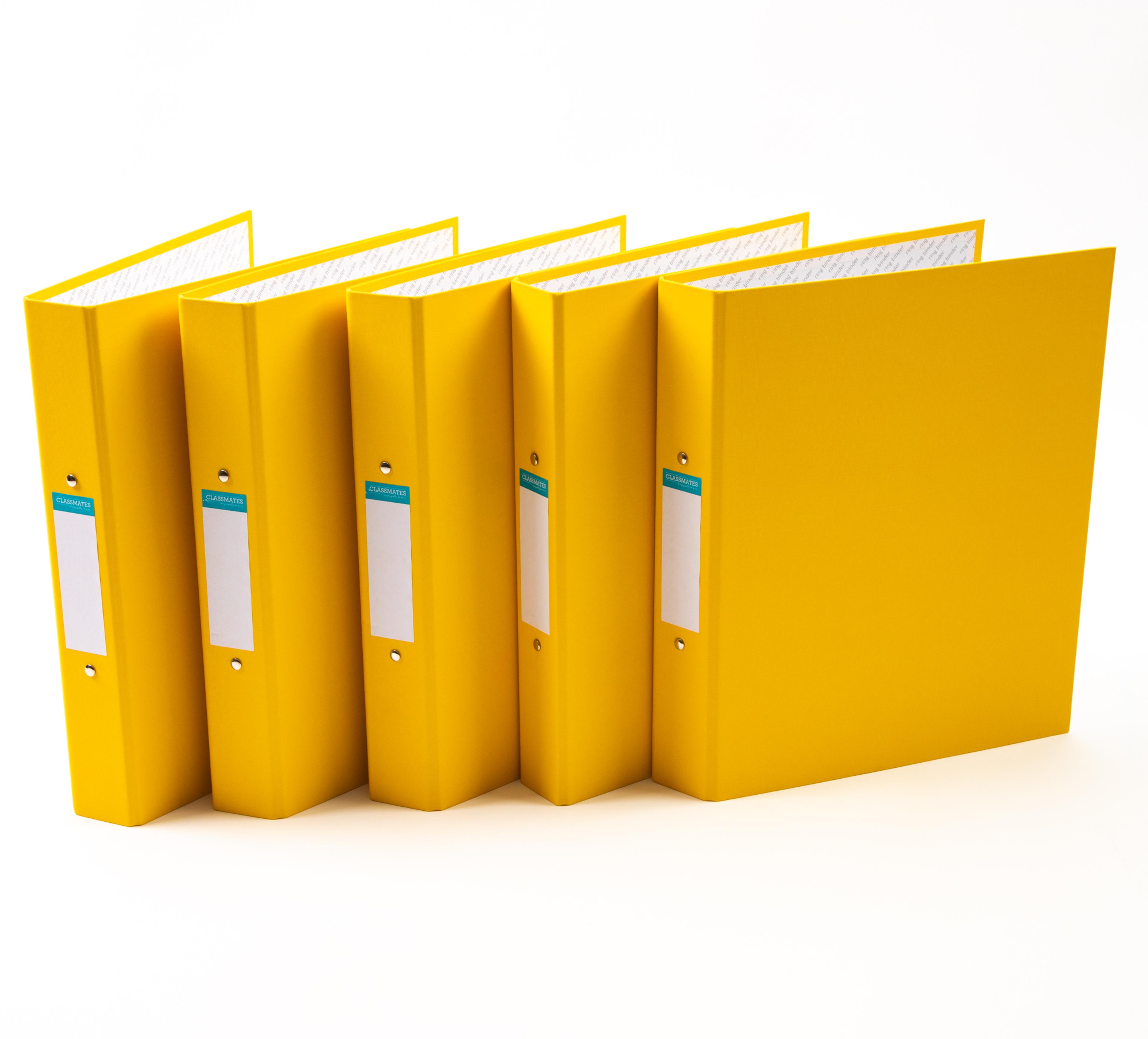 Classmates Ring Binder - A4 - Yellow - Pack of 10