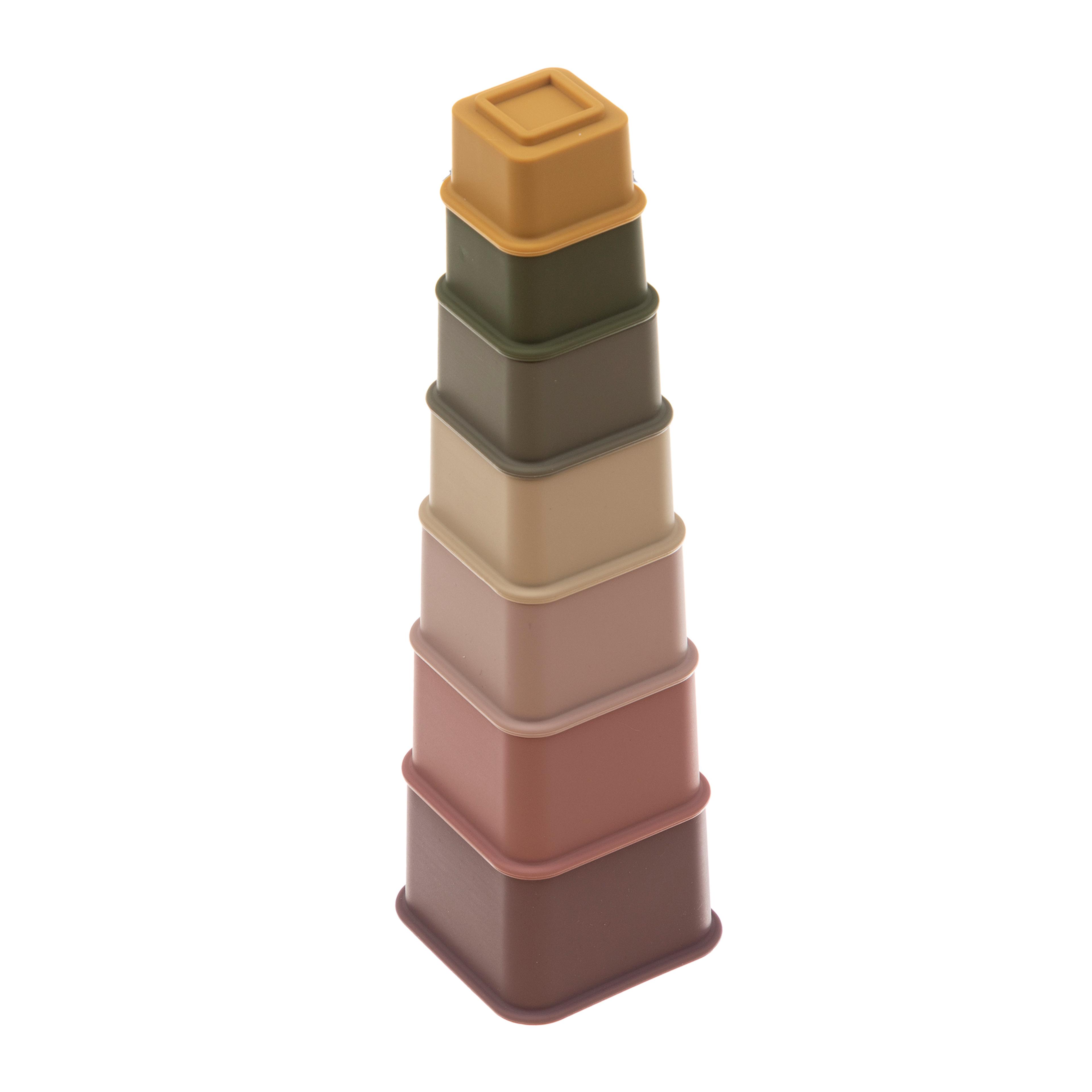 Silicone Square Stacking Cups from Hope Education