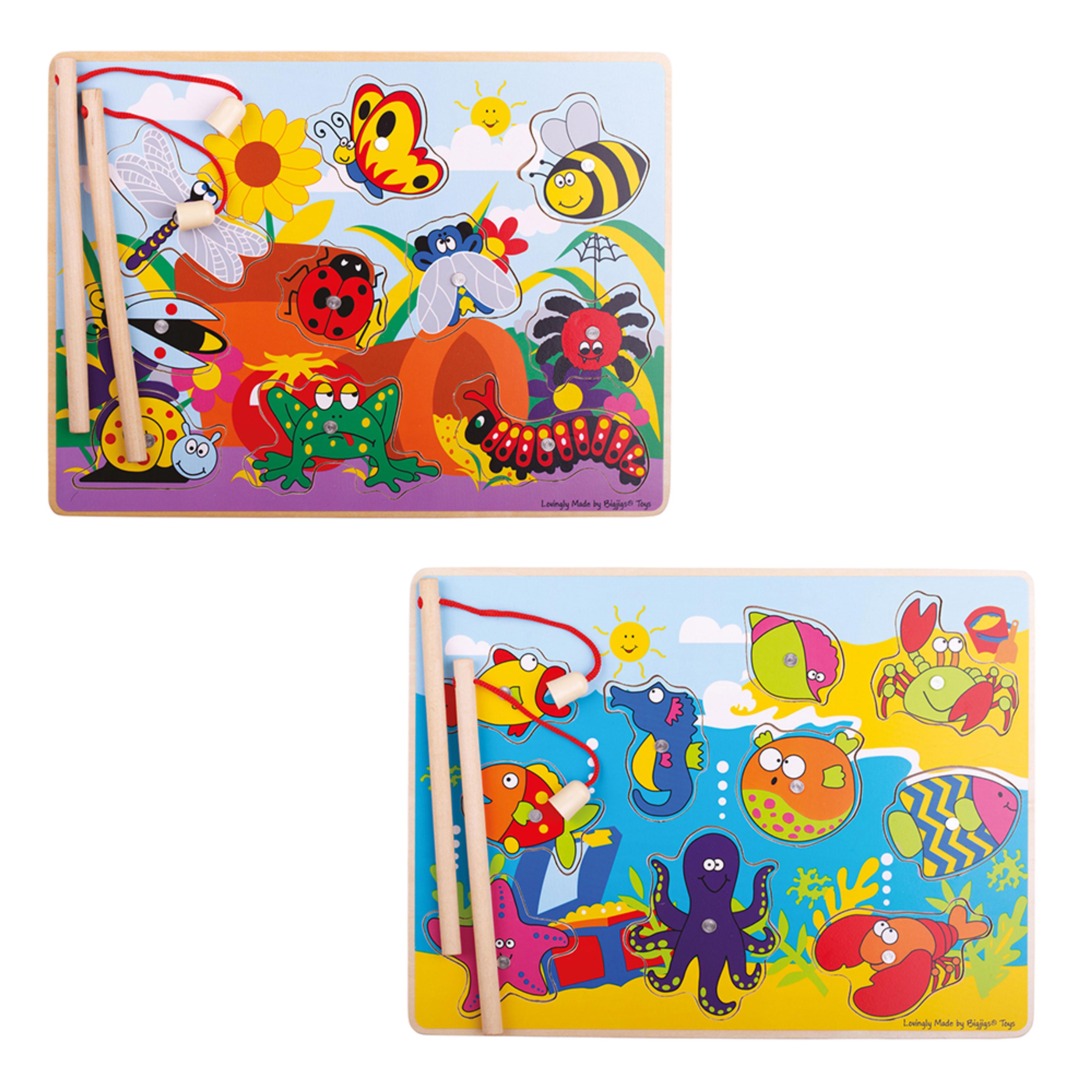 BIGJIGS Toys Magnetic Games - Pack of Two