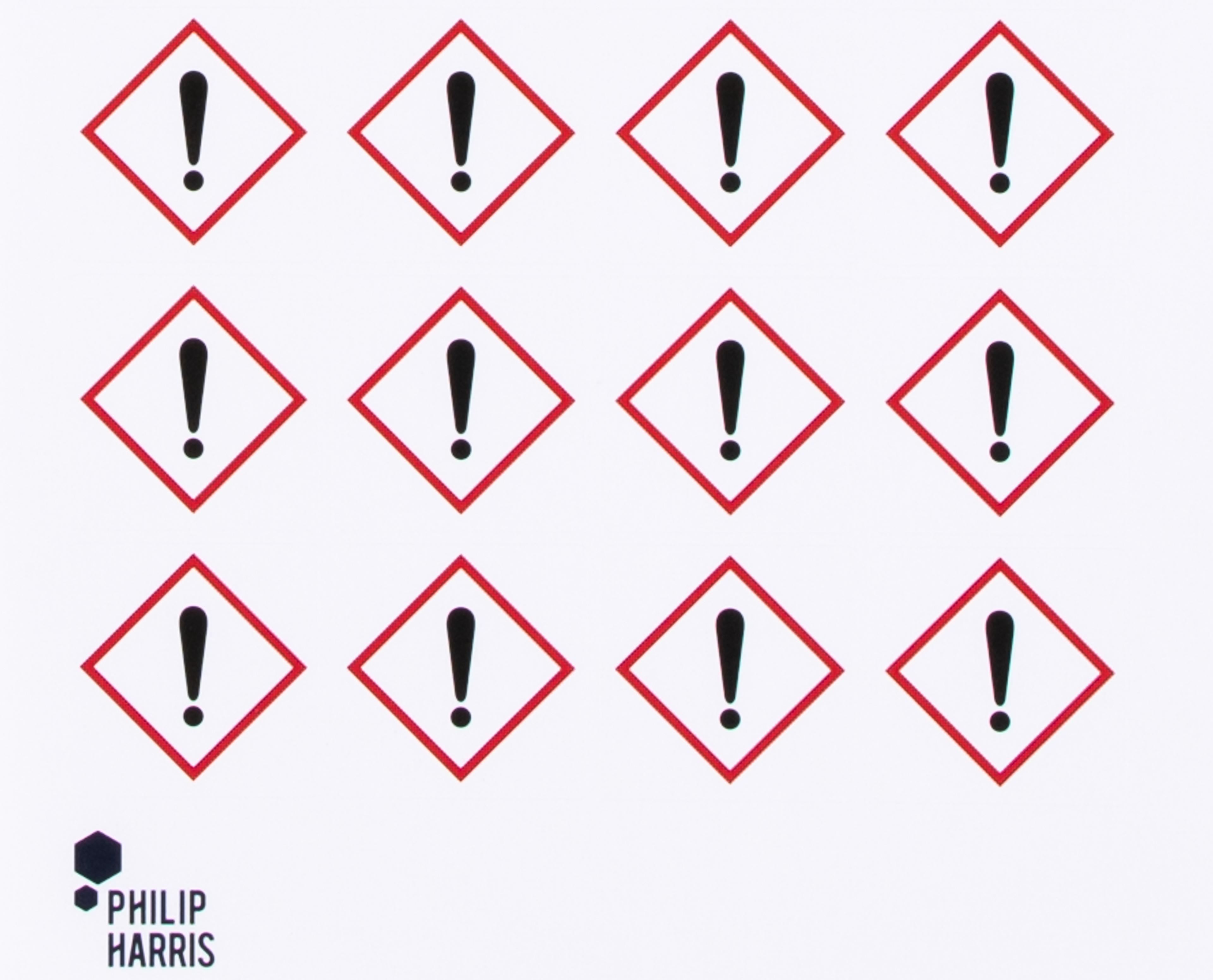 Philip Harris Hazard Warning Labels - Toxicity Category 4 / Irritant GHS07 - Pack of 96 Stickers