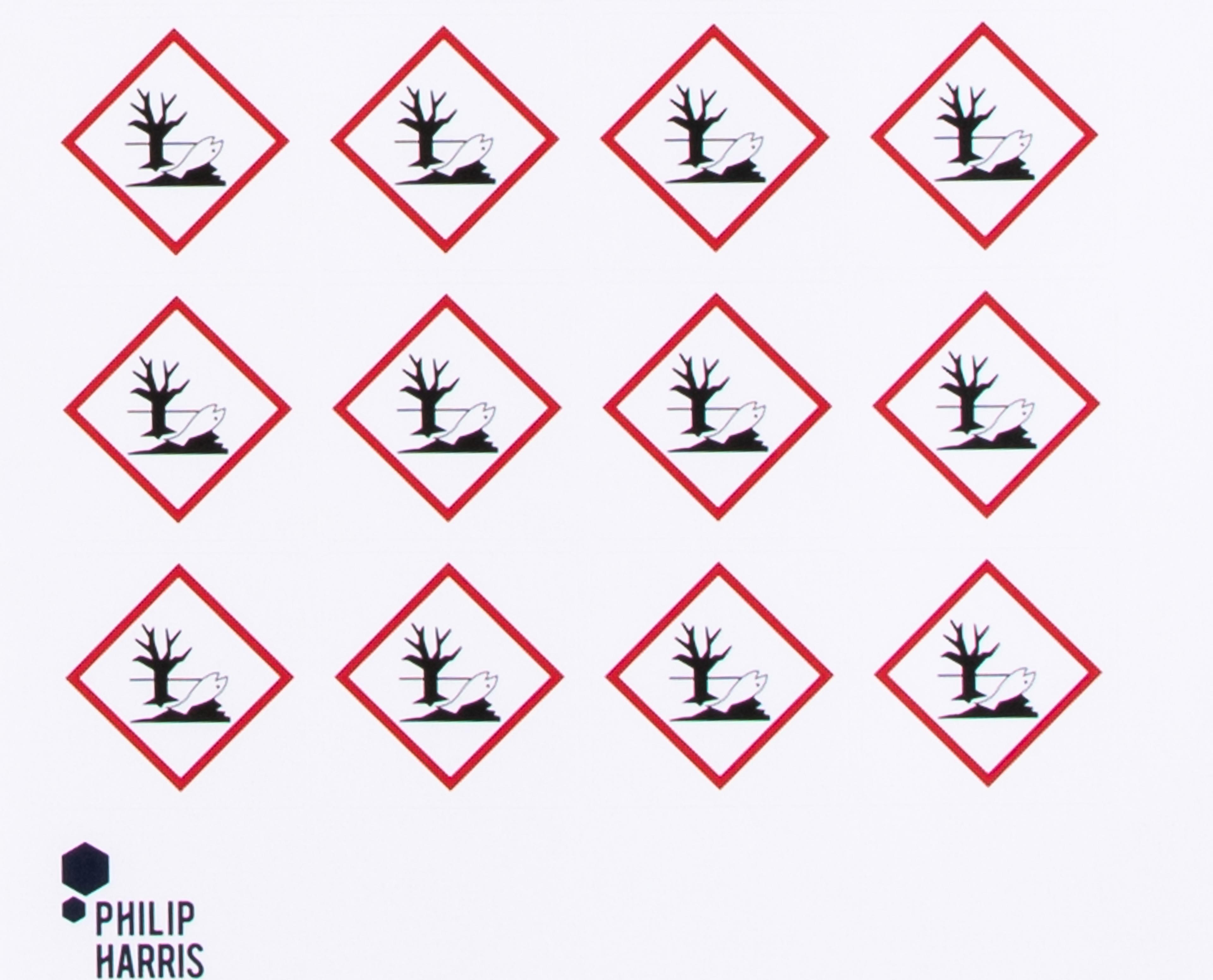 Philip Harris Hazard Warning Labels - Hazardous to The Environment GHS09 - Pack of 96 Stickers