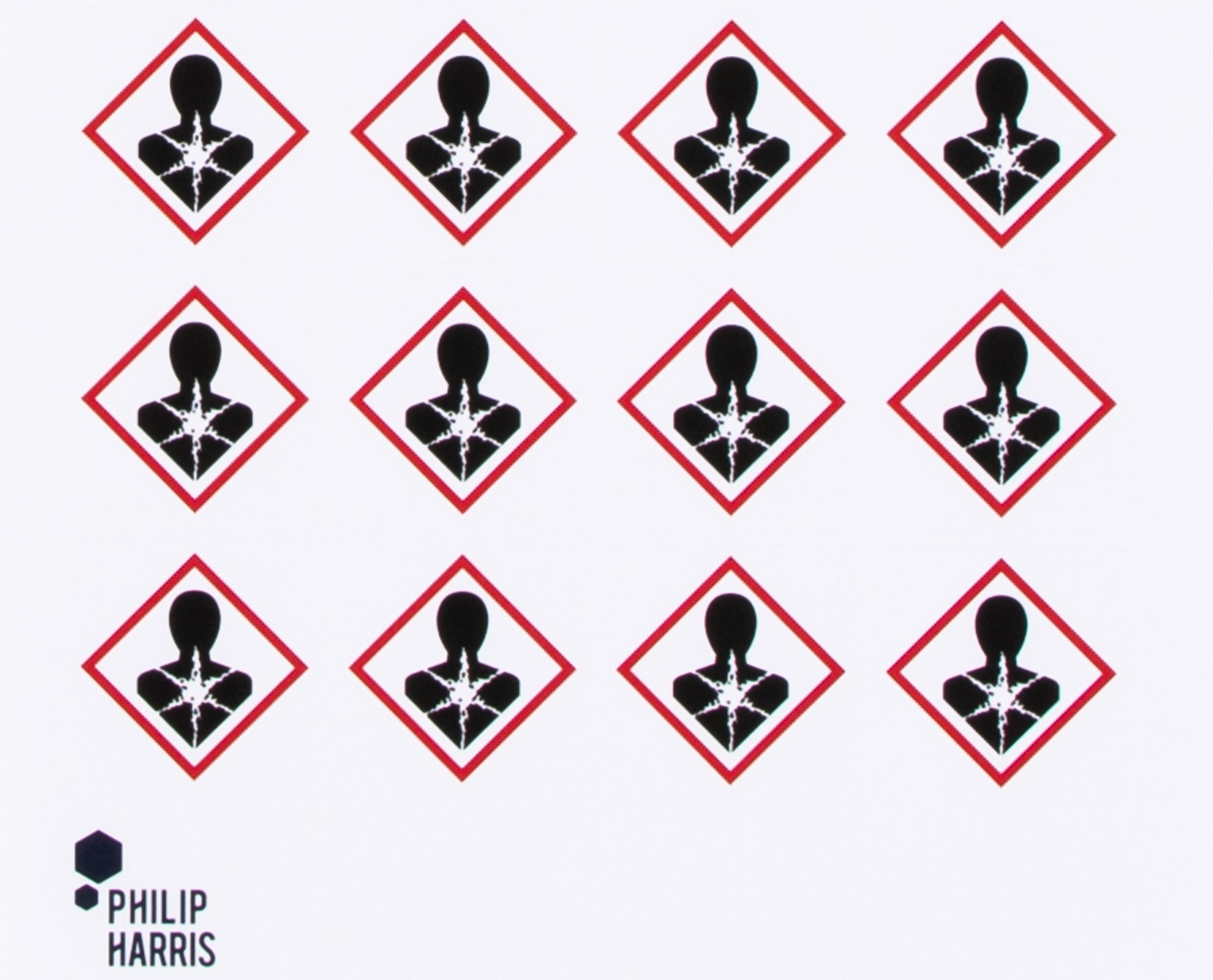 Philip Harris Hazard Warning Labels - Carcinogenic GHS08 - Pack of 96 Stickers