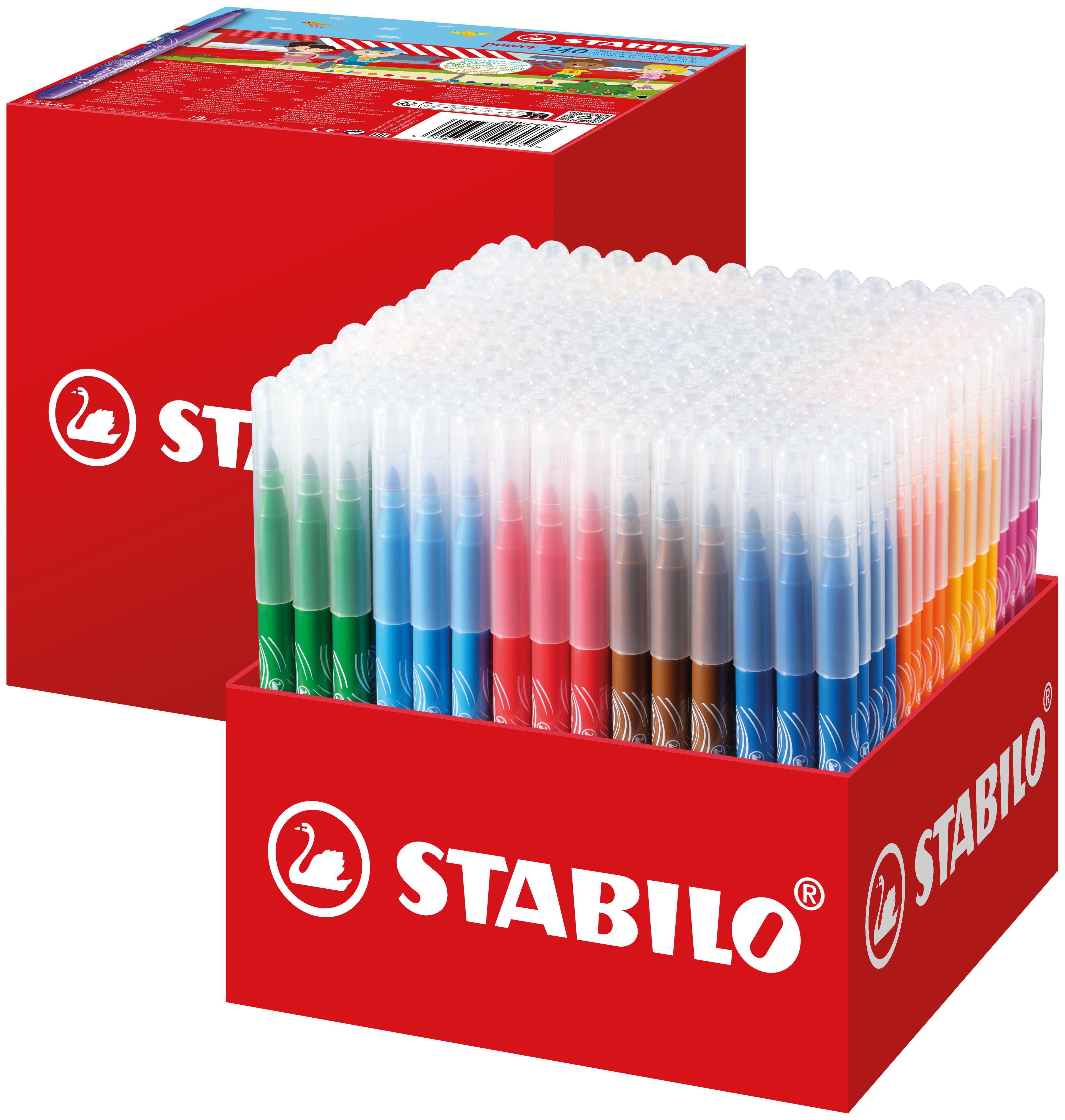 STABILO Power - Medium Fibre-Tip Pen – Box of 240