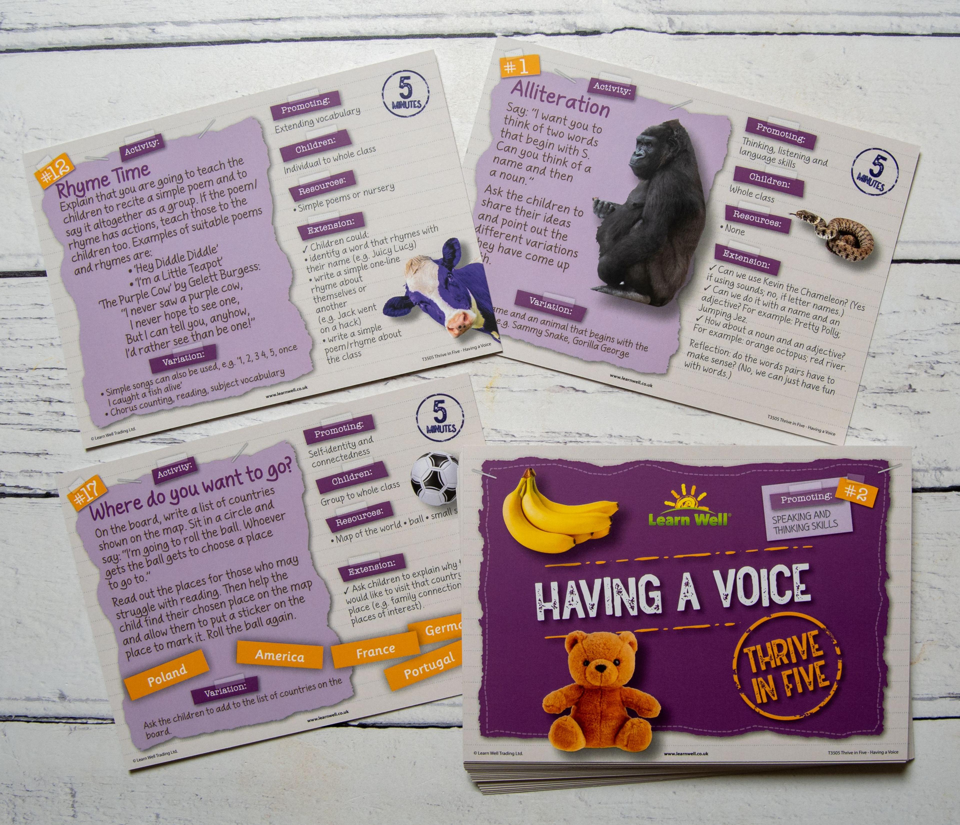 Learn Well Thrive in 5 Set 2 - Having a Voice Cards
