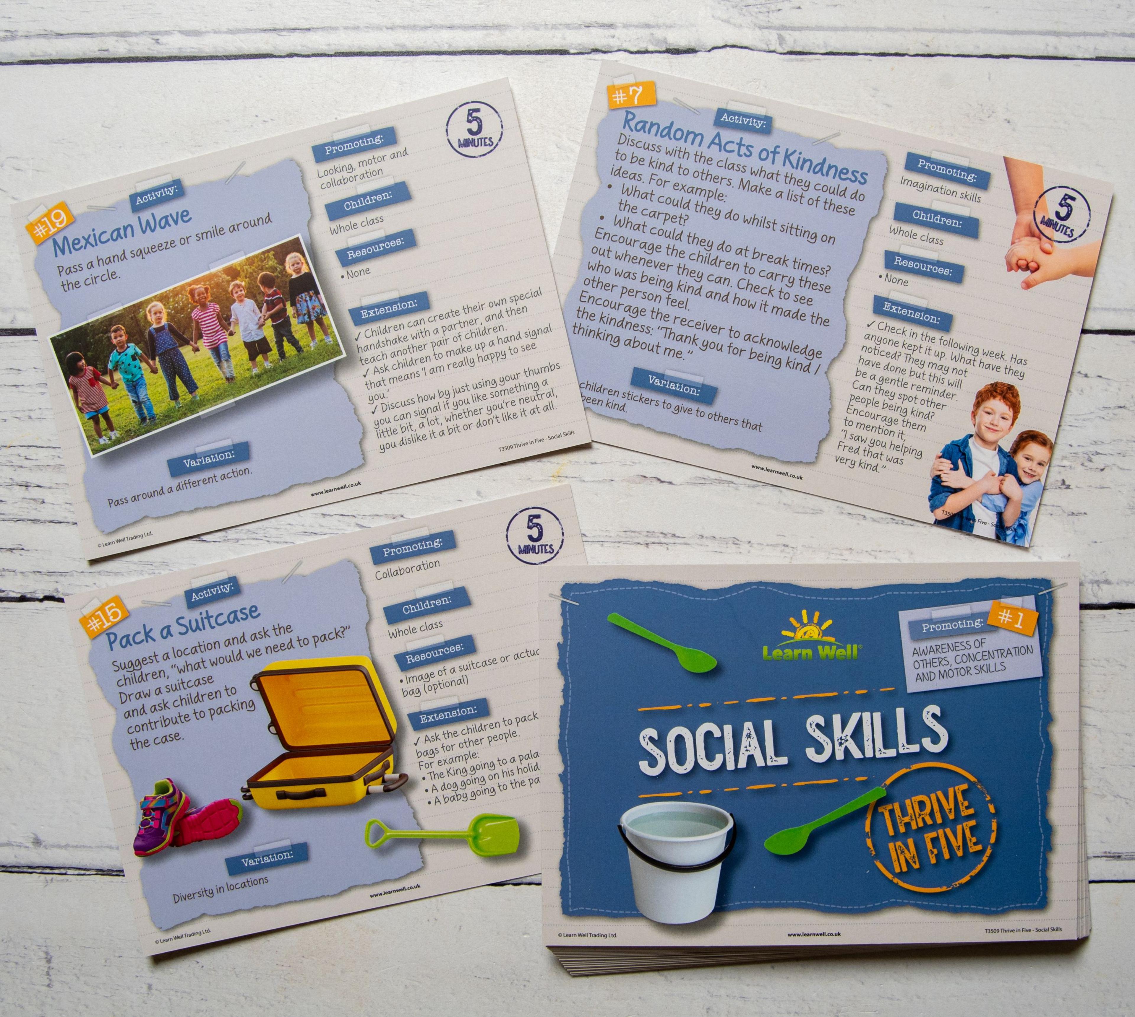 Learn Well Thrive in 5 Set 4 - Social Skills Cards