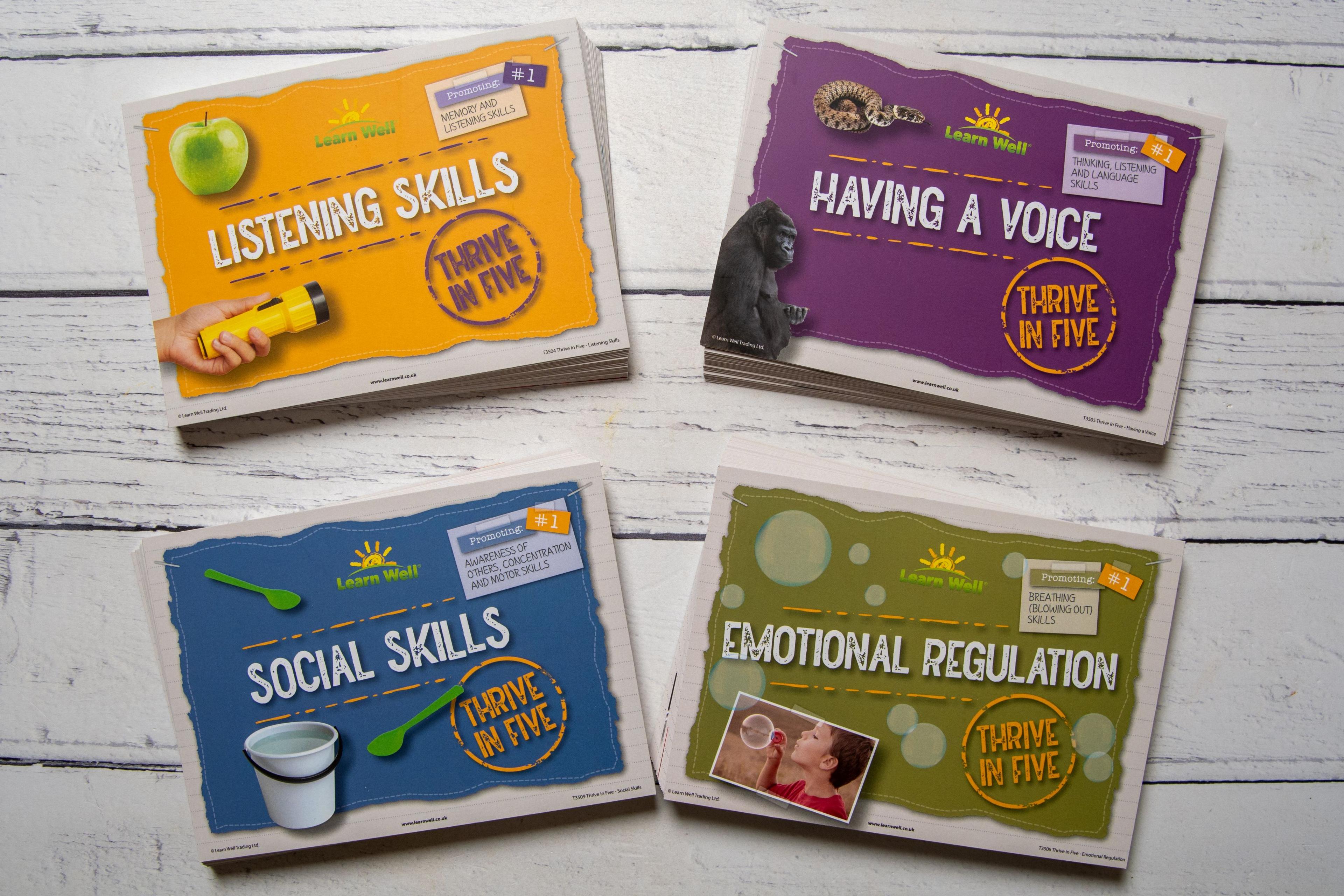 Learn Well Thrive in 5 Set of 4 Cards
