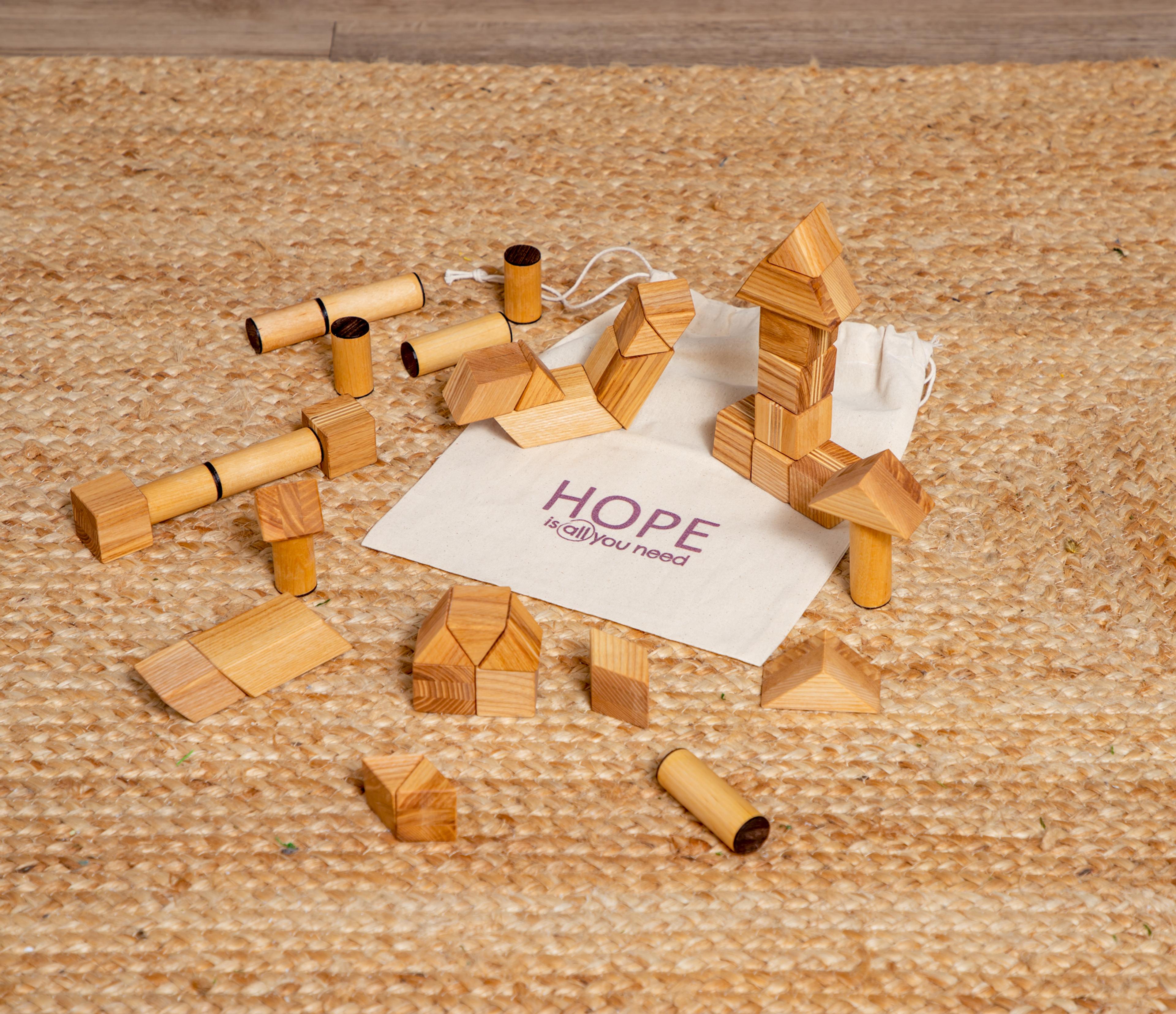 Mixed Magnetic Blocks from Hope Education - 39 Piece