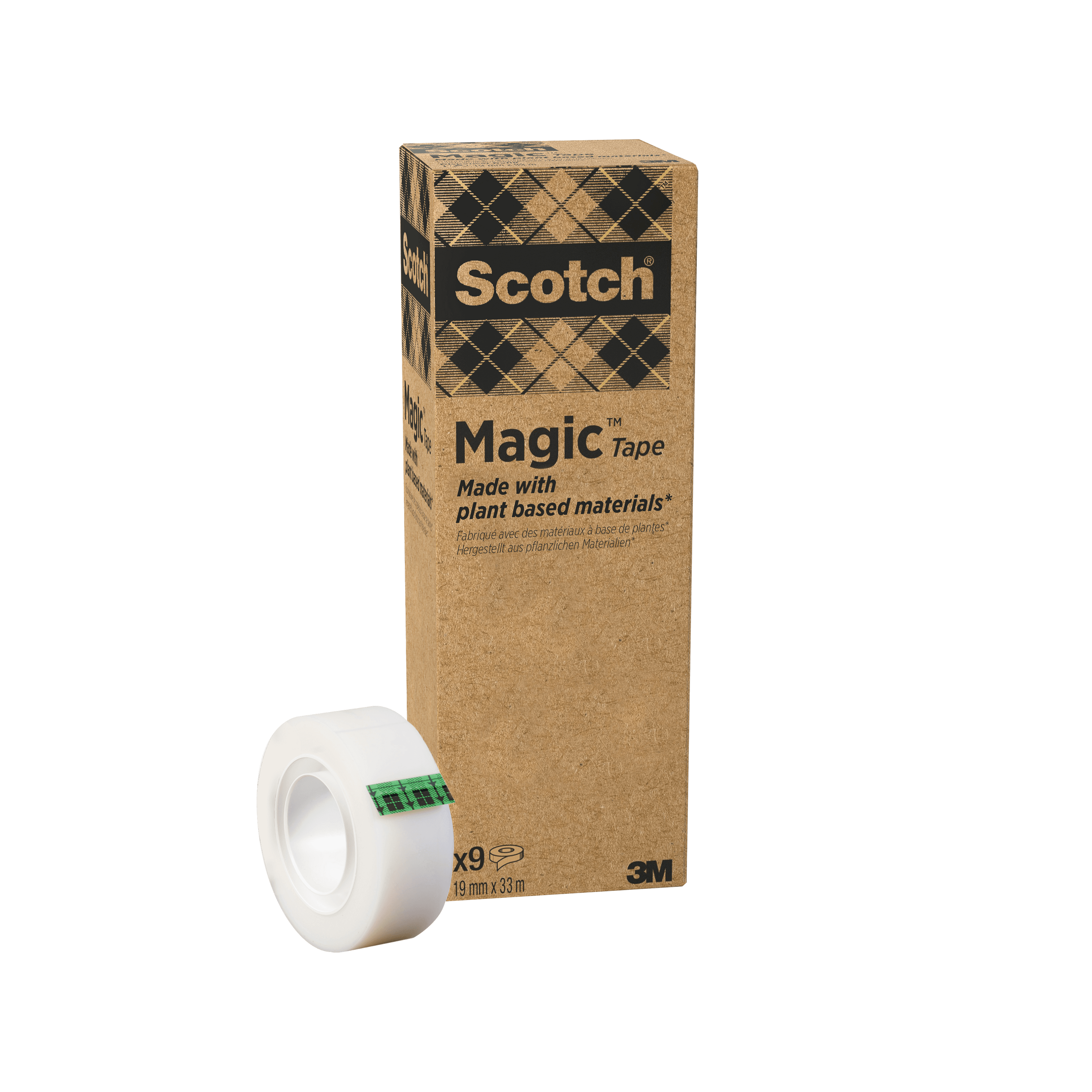Scotch Magic Tape - Clear - 19mm x 33m - Pack of 9