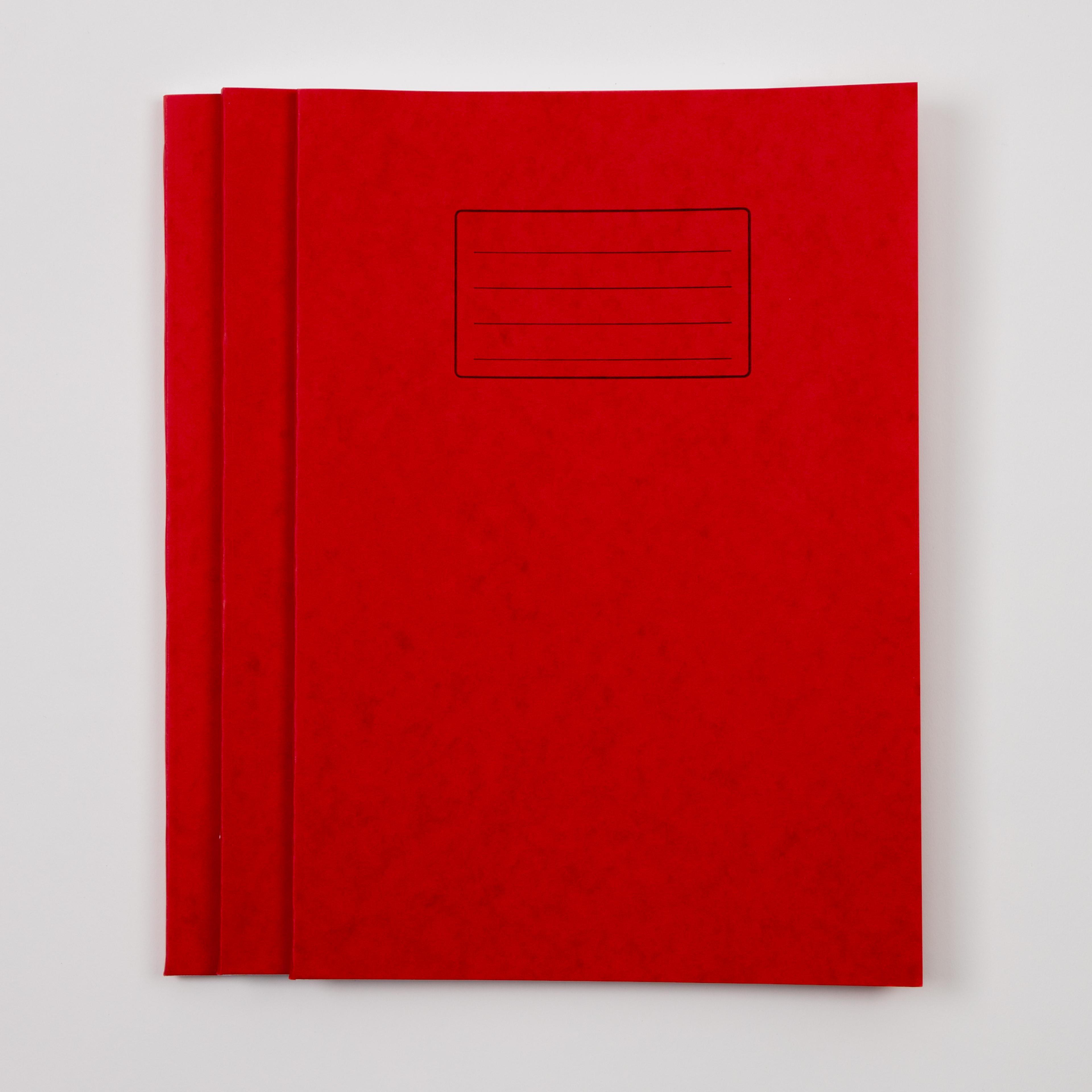 Classmates A4 Exercise Book 80 Page, 8mm Ruled With Margin, Red - Pack of 50