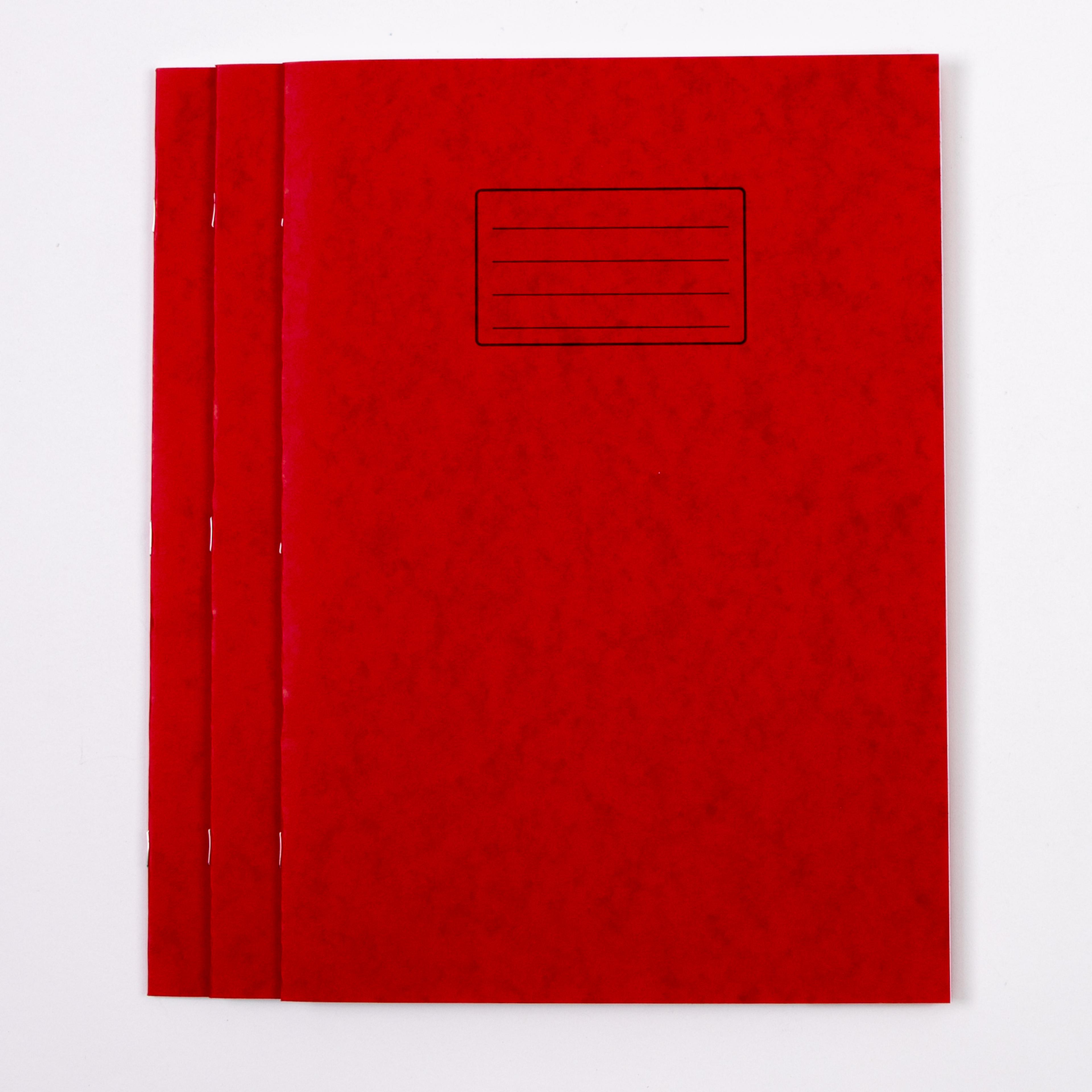Classmates A4+ Exercise Book 48 Page, 12mm Ruled With Margin/Plain Alternate, Red - Pack of 50