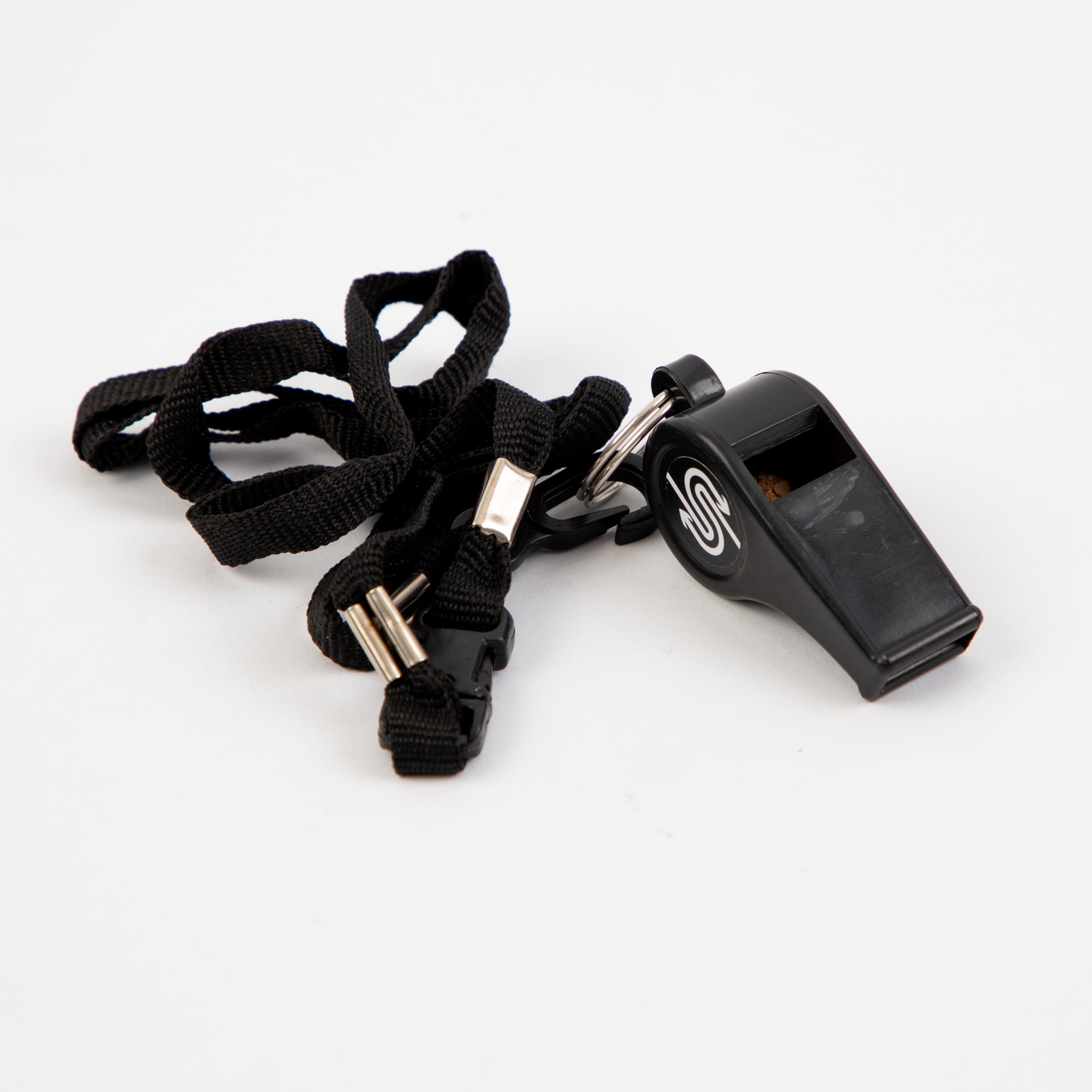 SHOSHIN Plastic Whistle & Lanyard - Black