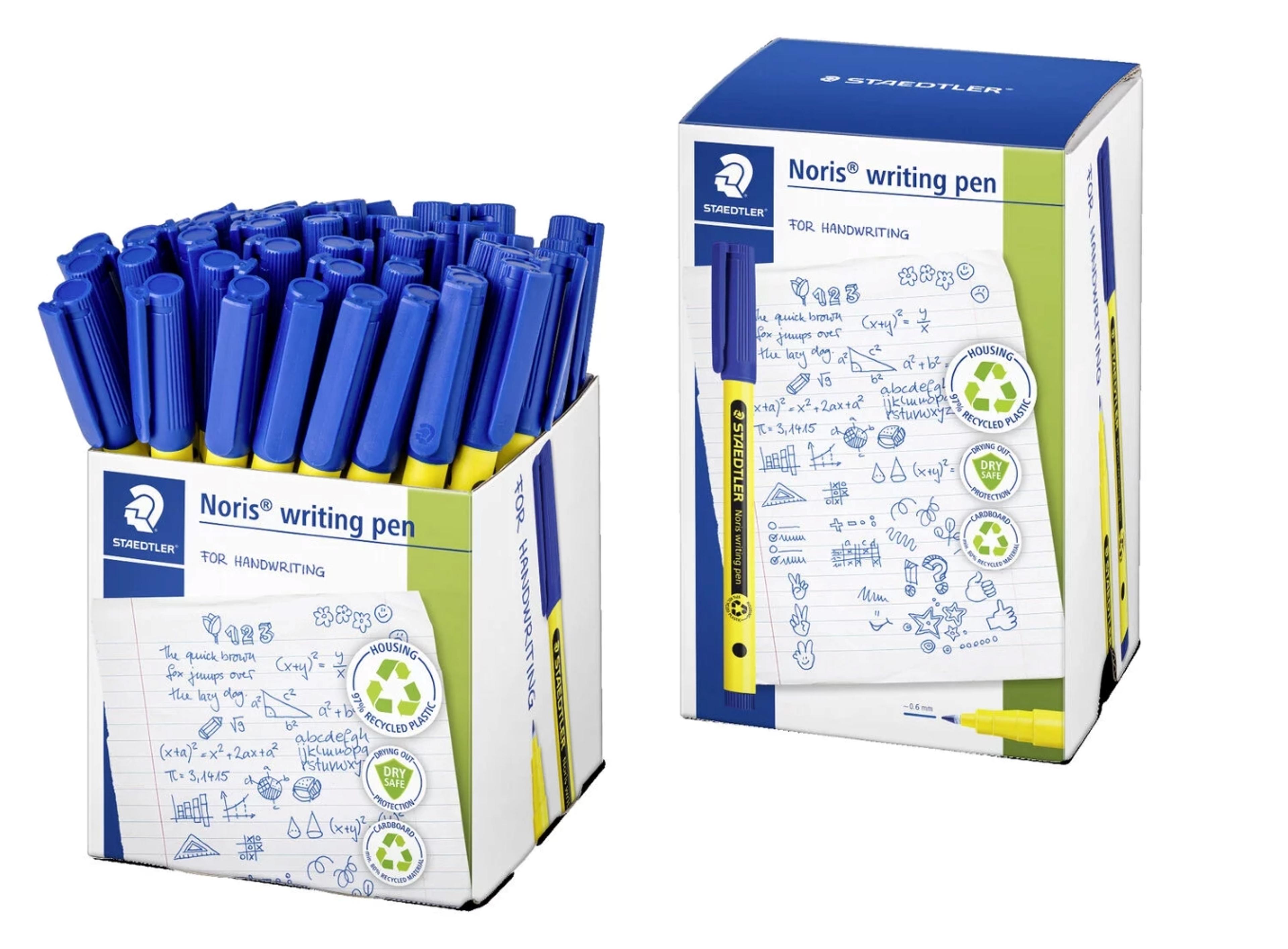STAEDTLER Noris Handwriting Pen - Blue - Pack of 50