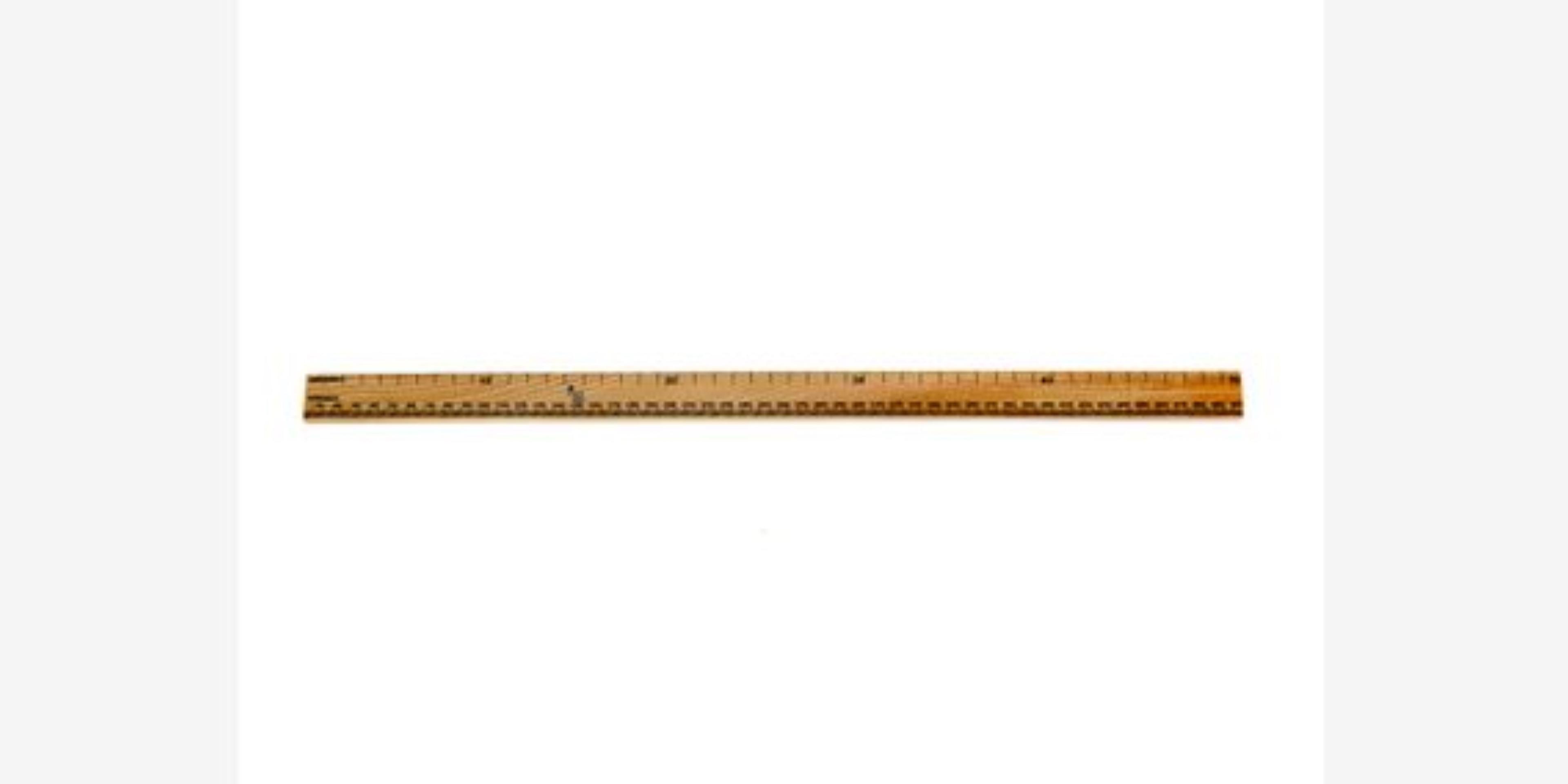 Hardwood Half Metre Ruler - cm/mm