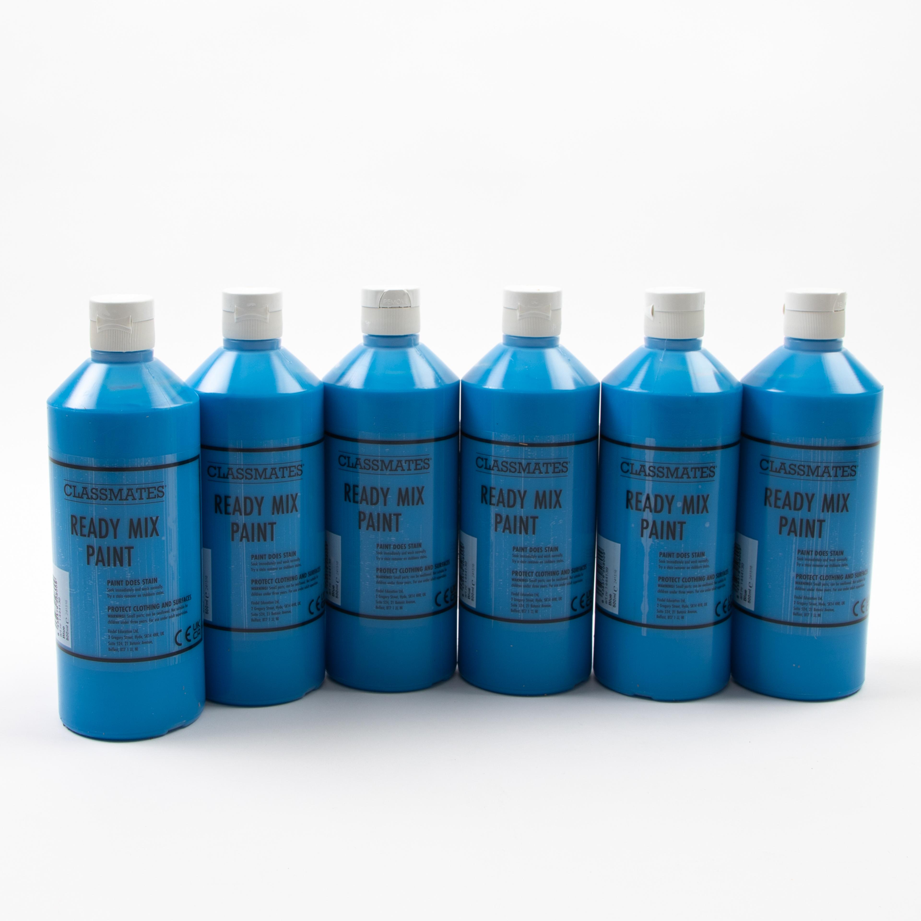 Classmates Ready Mixed Paint - Blue - 500ml - Pack of 6