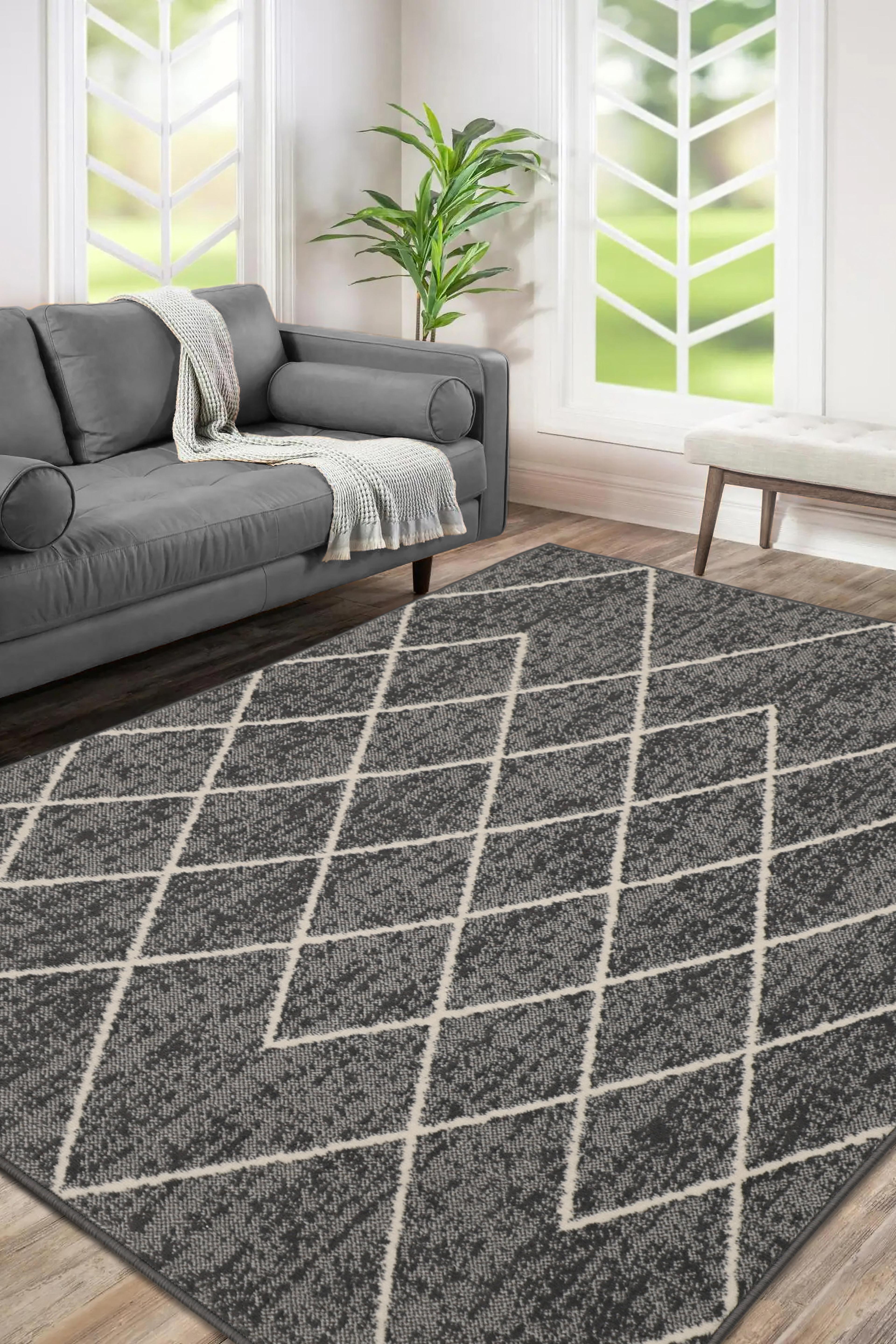 Grey Maestro  Diamond Rug -  Large  