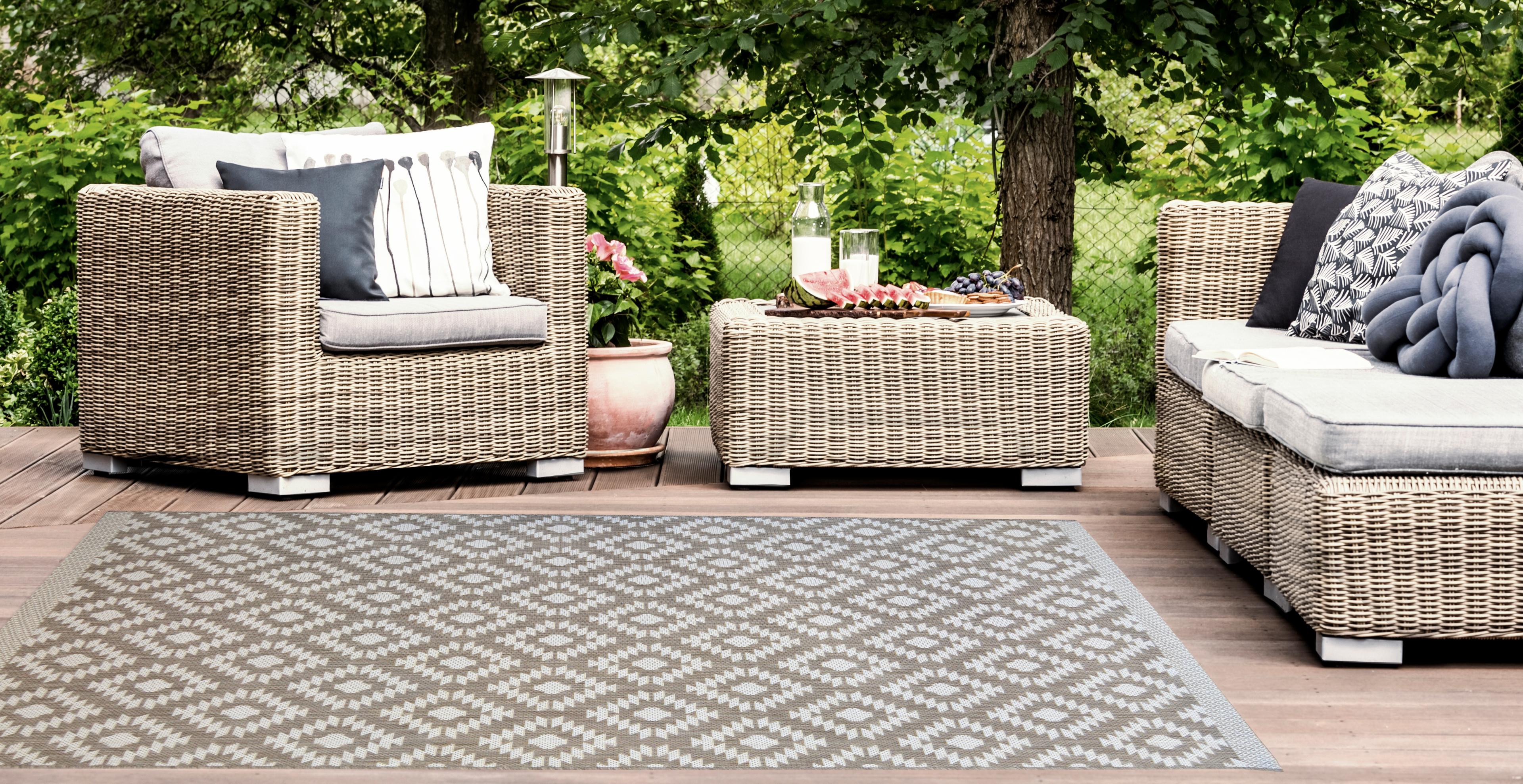 Natural  Indoor / Outdoor Flatweave Rug -  Extra Large 