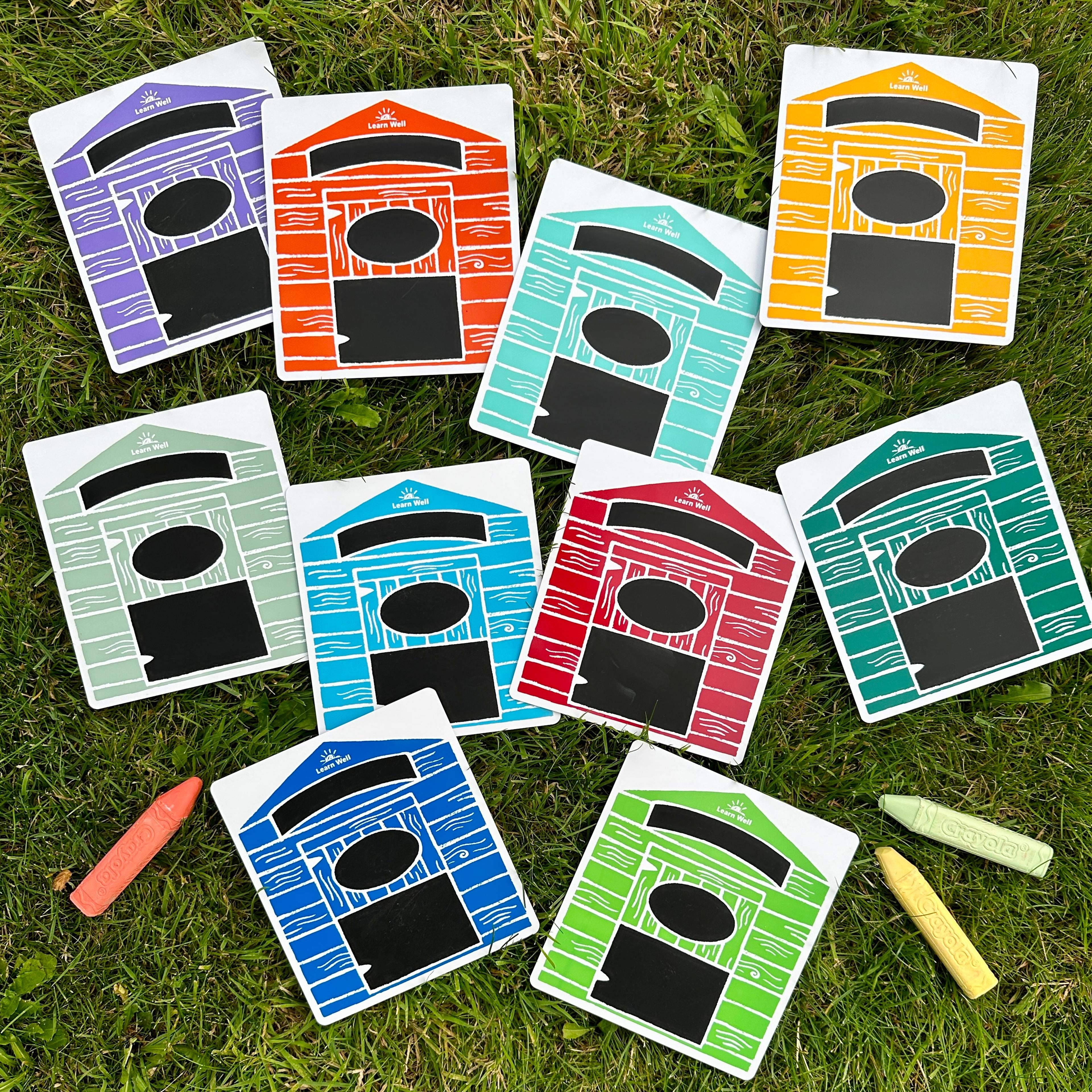 Learn Well Beach Huts Chalkboards - Small Set of 10